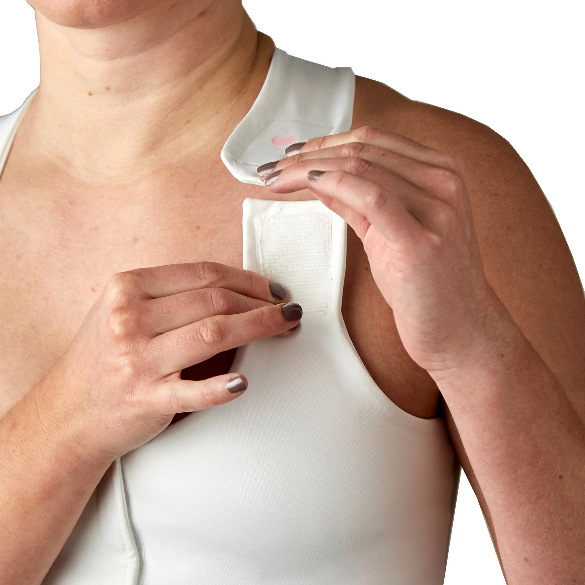 heart&core Sports and Medical LLC heart&core Larissa Post-Surgical Bra with Drainage Bulb Holders, White, X-Large (36/CS) - Image 5