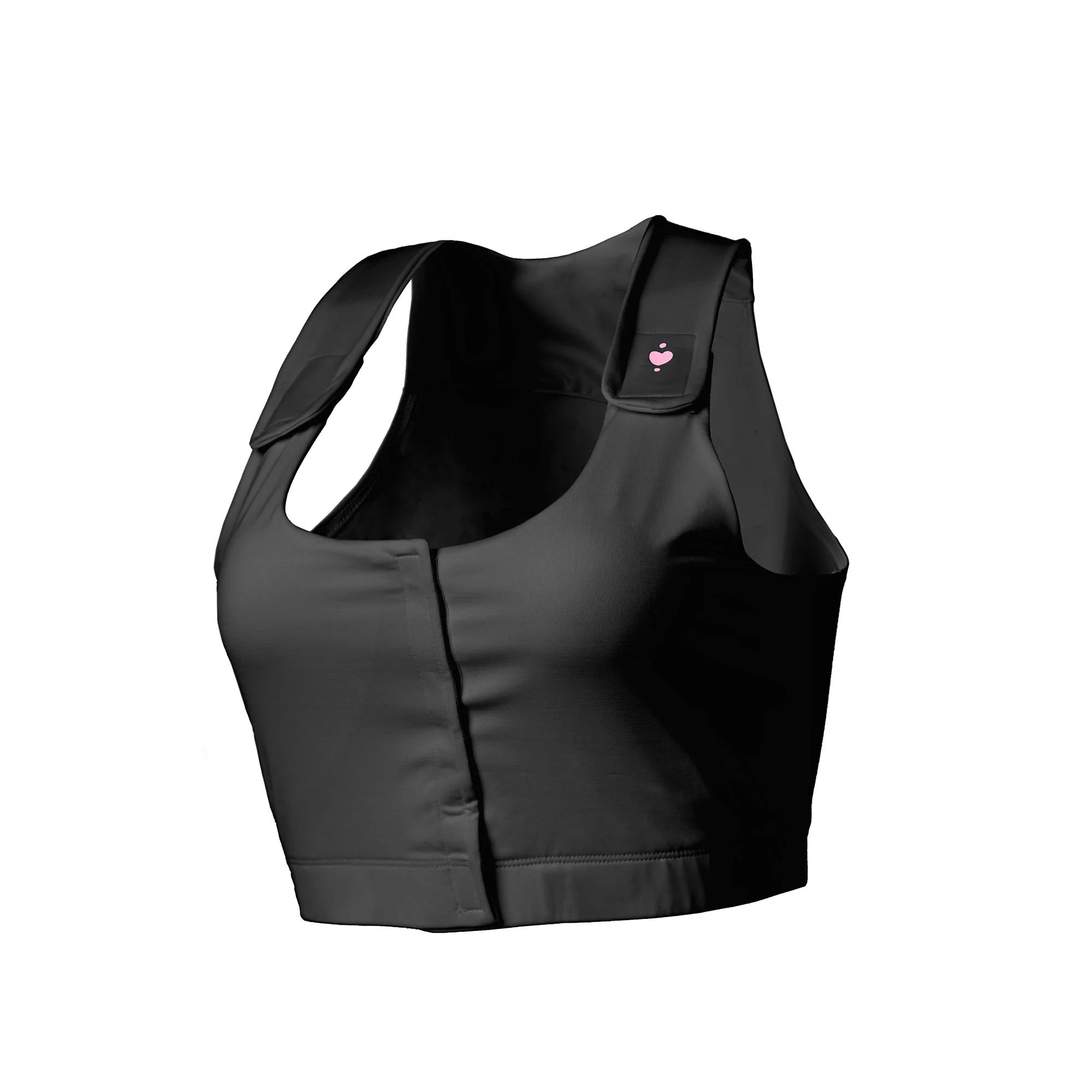 heart&core Sports and Medical LLC Serena Post Surgical Bra, Black, Large (36/CS)