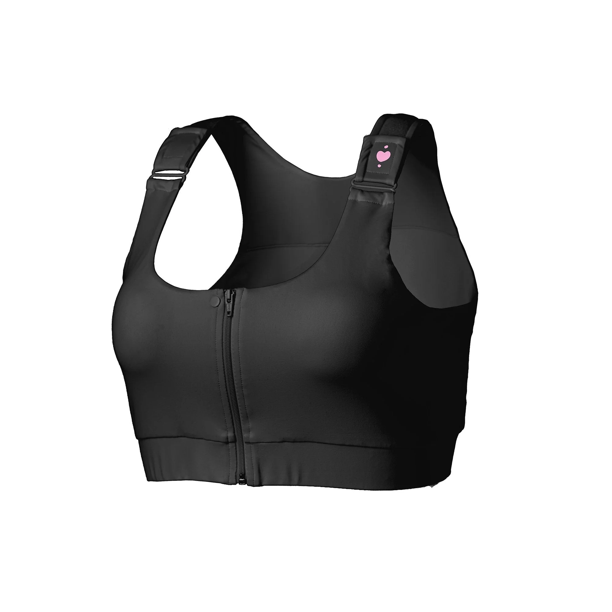 heart&core Sports and Medical LLC Shirl Post Surgical Bra, Black, Large (36/CS)