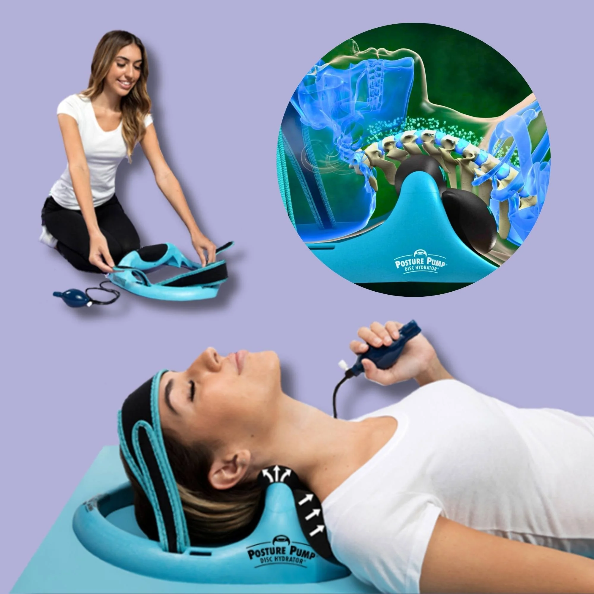 Posture Pro Inc Posture Pump Cervical Dual Disc Hydrator Cervical & Thoracic Traction (12/CS) - Image 3