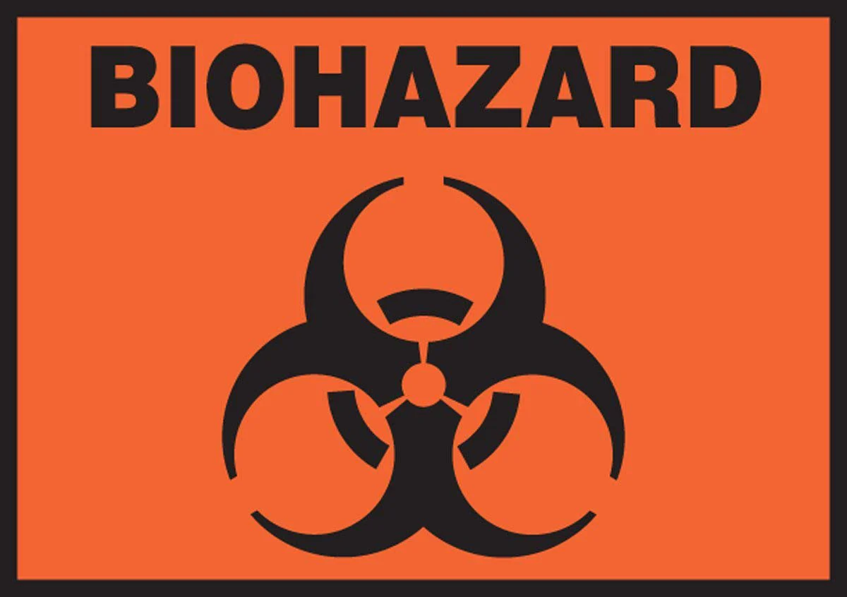 Accuform Signs Accuform Signs Biohazard Pre-Printed Label, 5 x 3-1/2 Inch (5/PK)