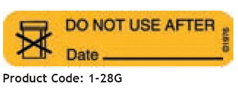 PDC Healthcare Pre-Printed Label Barkley Auxiliary Label Orange Do Not Use After Date Black Safety and Instructional 3/8 X 1-9/16 Inch