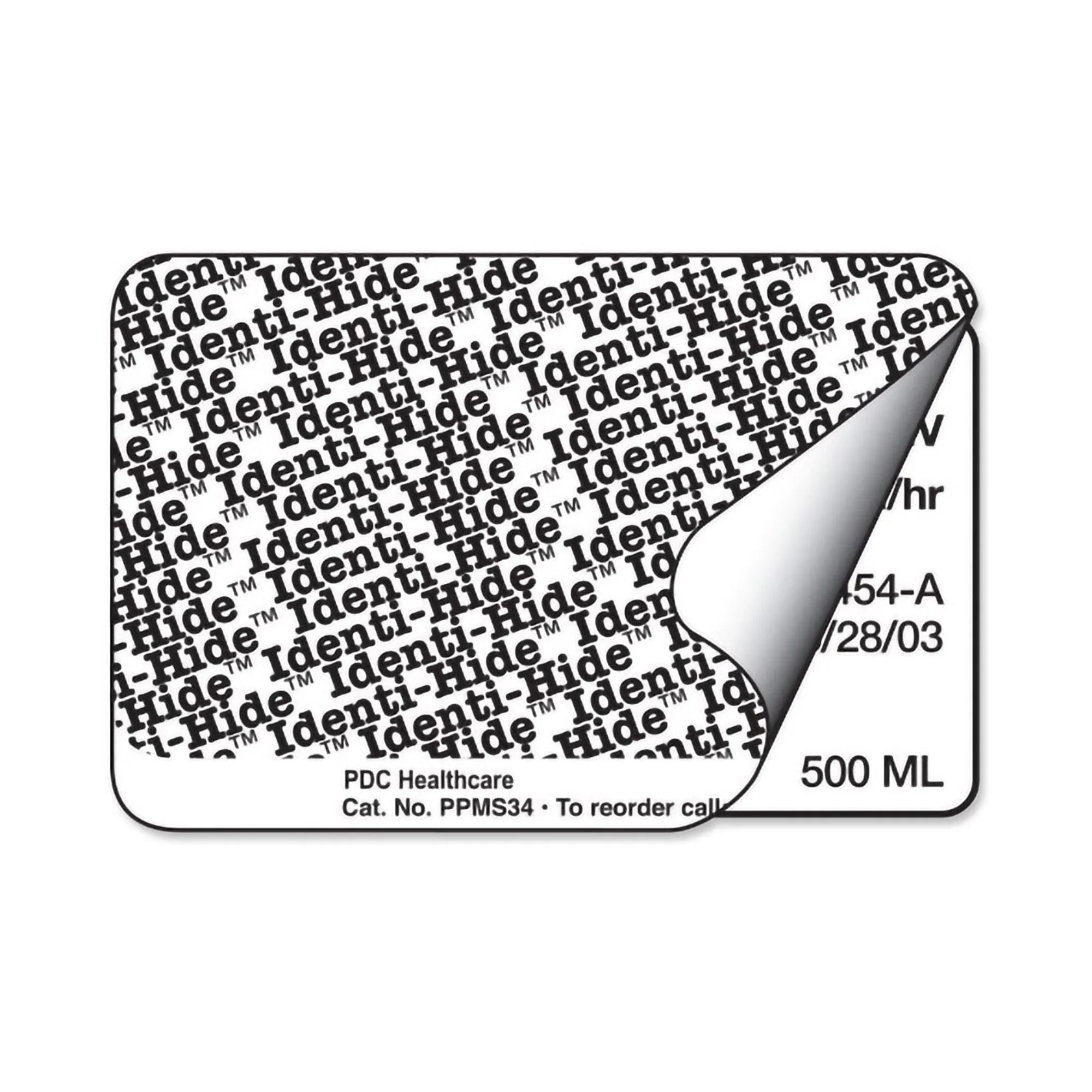 PDC Healthcare PDC Identi-Hide Protection Label, 2 x 3 Inch