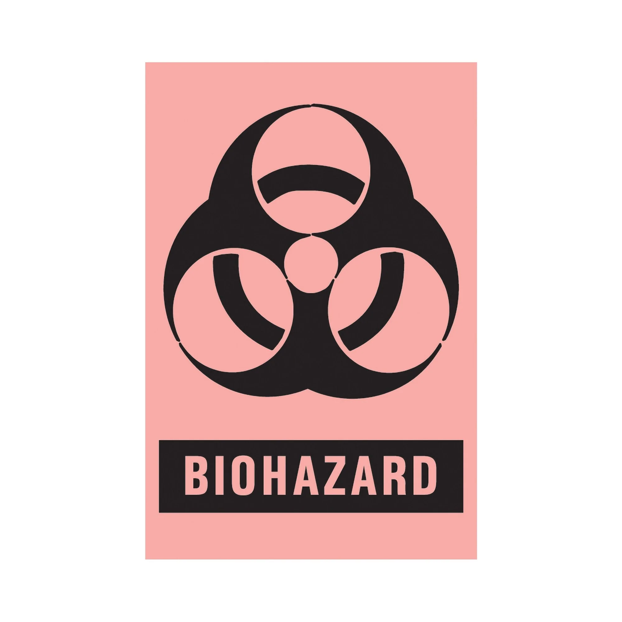 PDC Healthcare Timemed Pre-Printed Label, Biohazard, 2 x 3 Inch