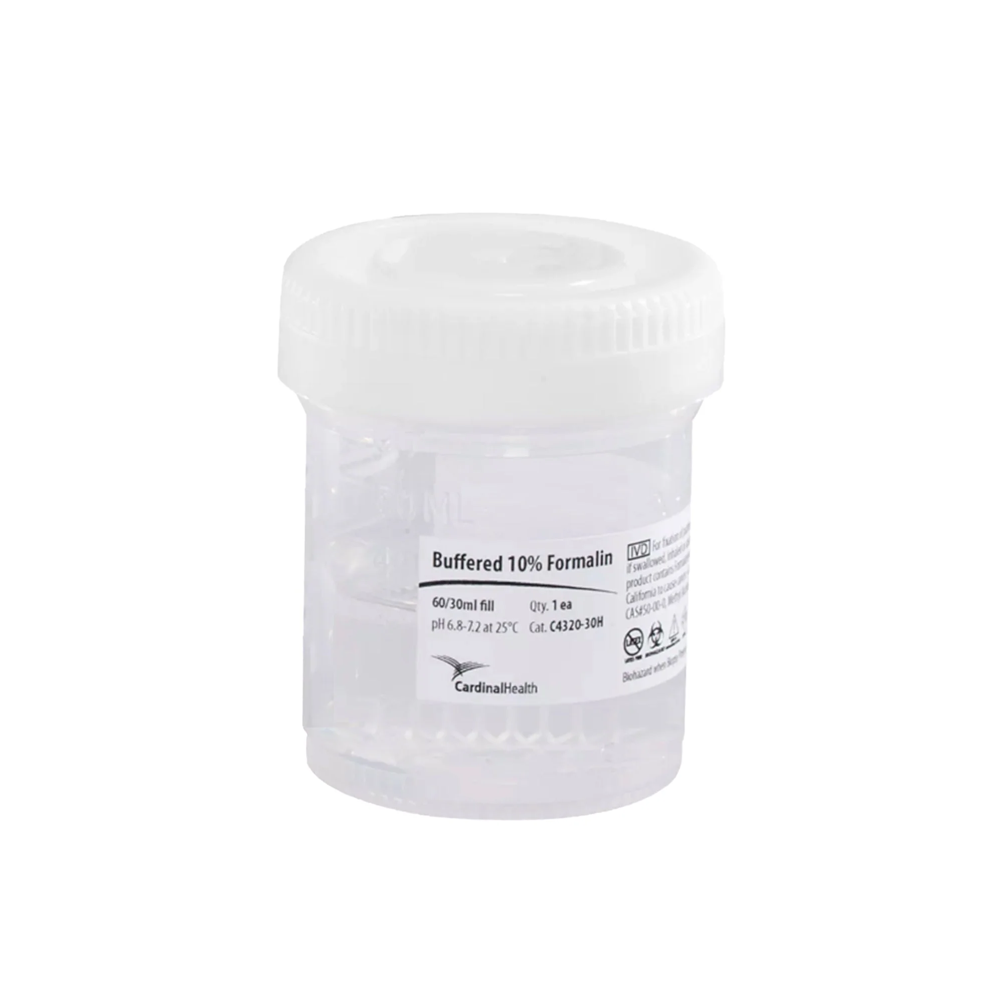 Cardinal Cardinal Health Prefilled Specimen Container, 30 mL Fill in 60 mL (4/CS) - Image 2