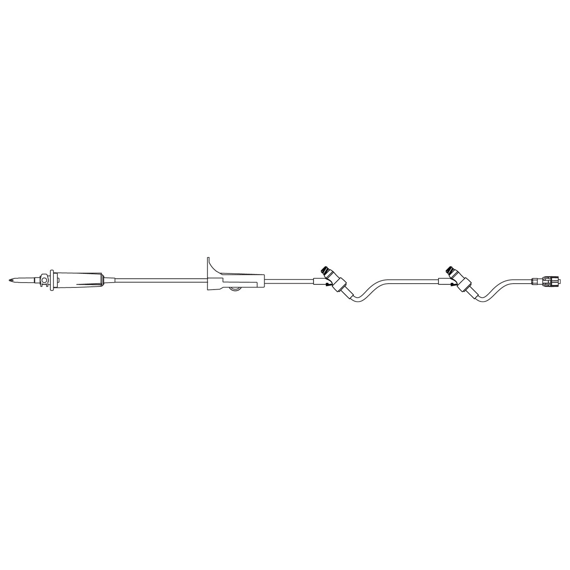 Primary IV Administration Set SafeDay Gravity 2 Ports 15 Drops / mL Drip Rate Without Filter 126 Inch Tubing Solution Without Flow Regulator