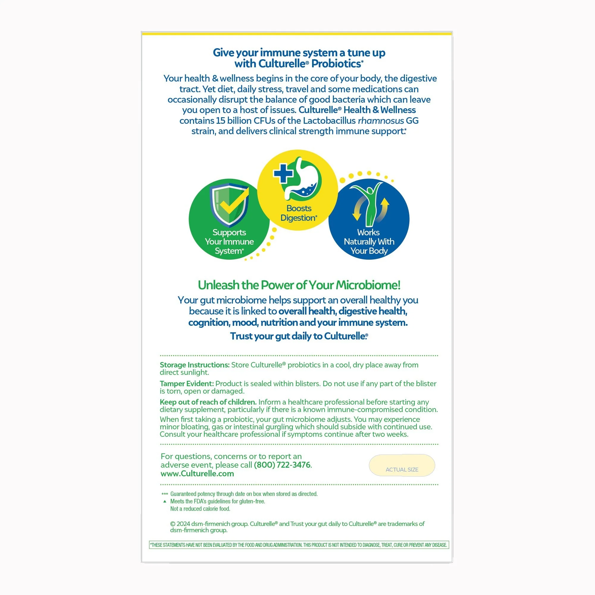 i-Health Inc Culturelle Health & Wellness Capsules with 24-Hour Immune Support (24/CS) - Image 2