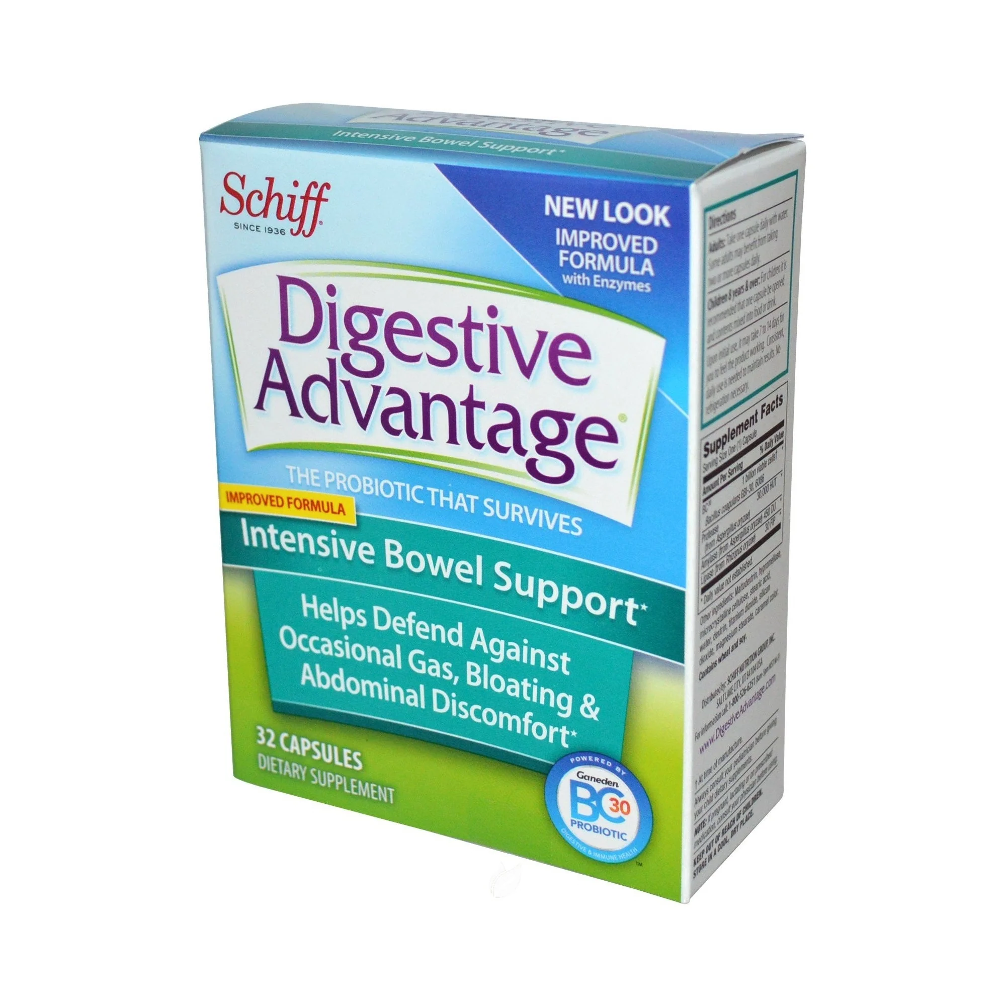 Reckitt Benckiser Schiff Digestive Advantage Intensive Bowel Support Capsules (32/BX) - Image 2