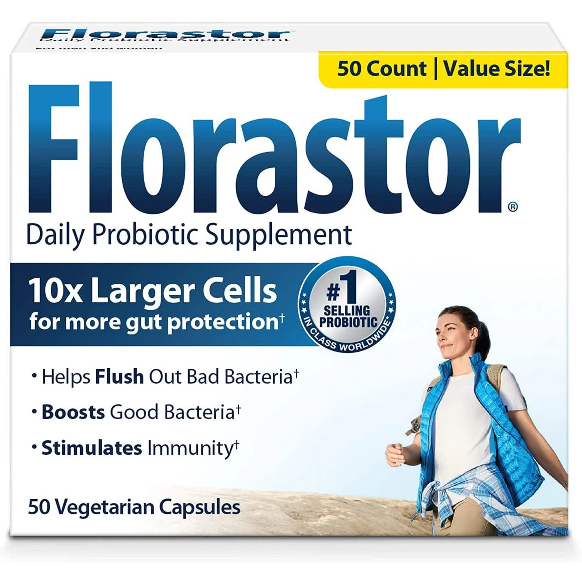 Biocodex Florastor Dual Action Probiotic Vegetarian Capsules - Image 2