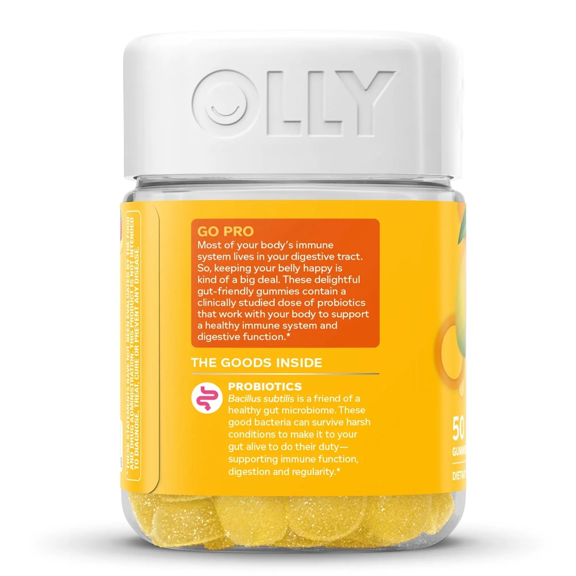 OLLY Public Benefit Corp Olly Probiotic Gummies, Tropical Mango Flavor - Image 3