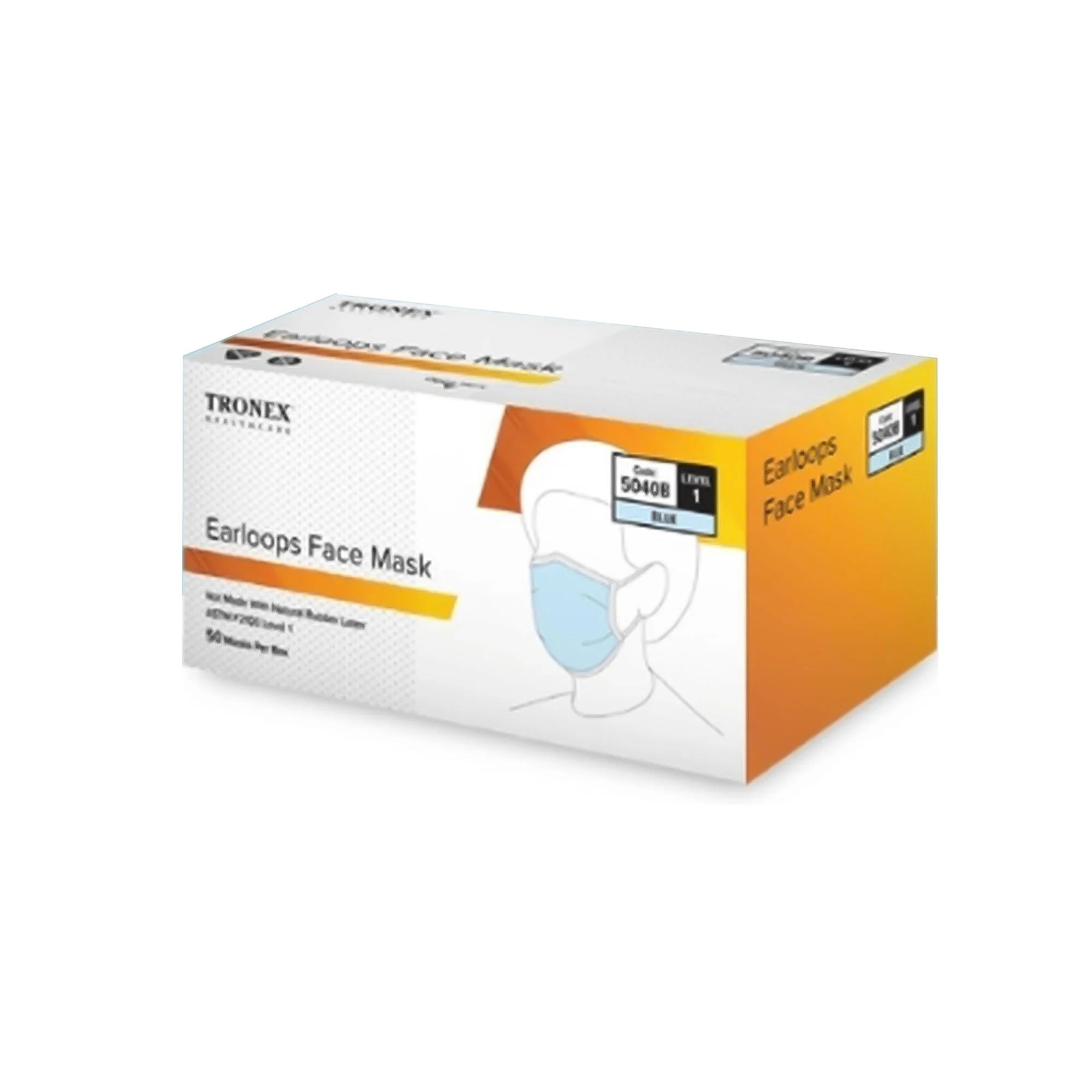 Tronex International Inc Procedure Mask Tronex ASTM Level 1 Earloops One Size Fits Most (300/CS)