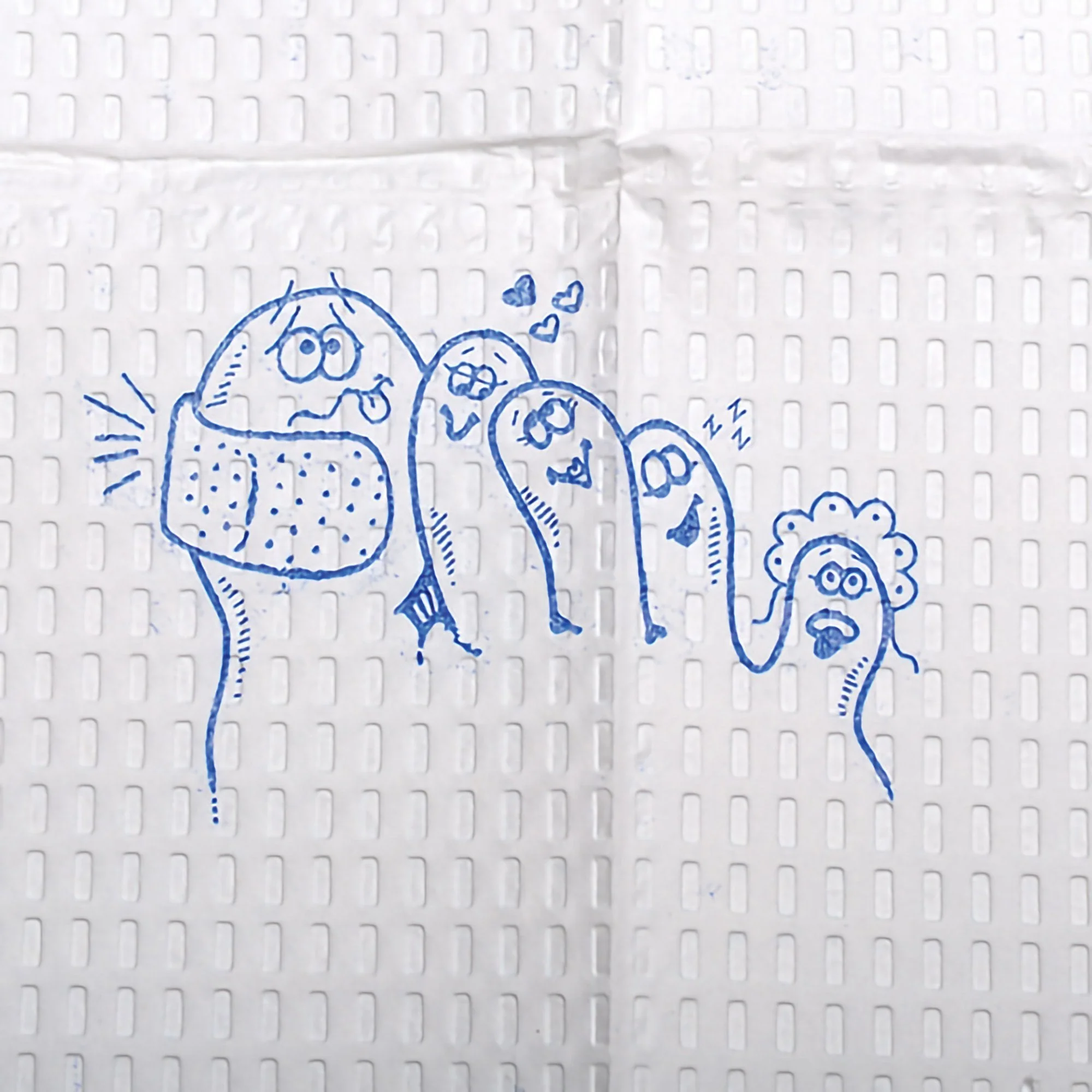 McKesson Brand McKesson Nonsterile White / Blue Cartoon Toes Procedure Towel, 13 x 18 Inch (500/CS)