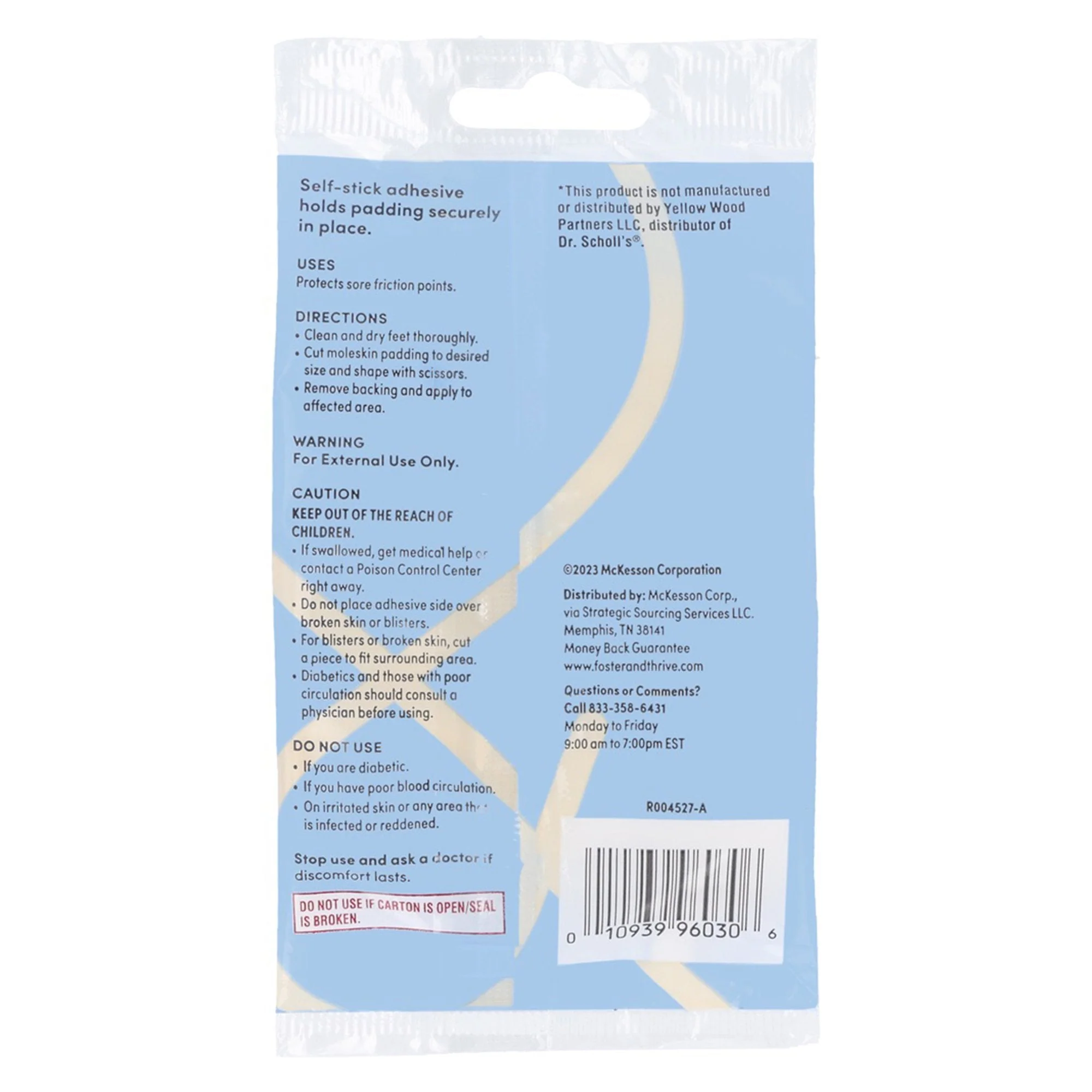 McKesson Brand Foster & Thrive Moleskin Plus Padding (3/PK) - Image 2