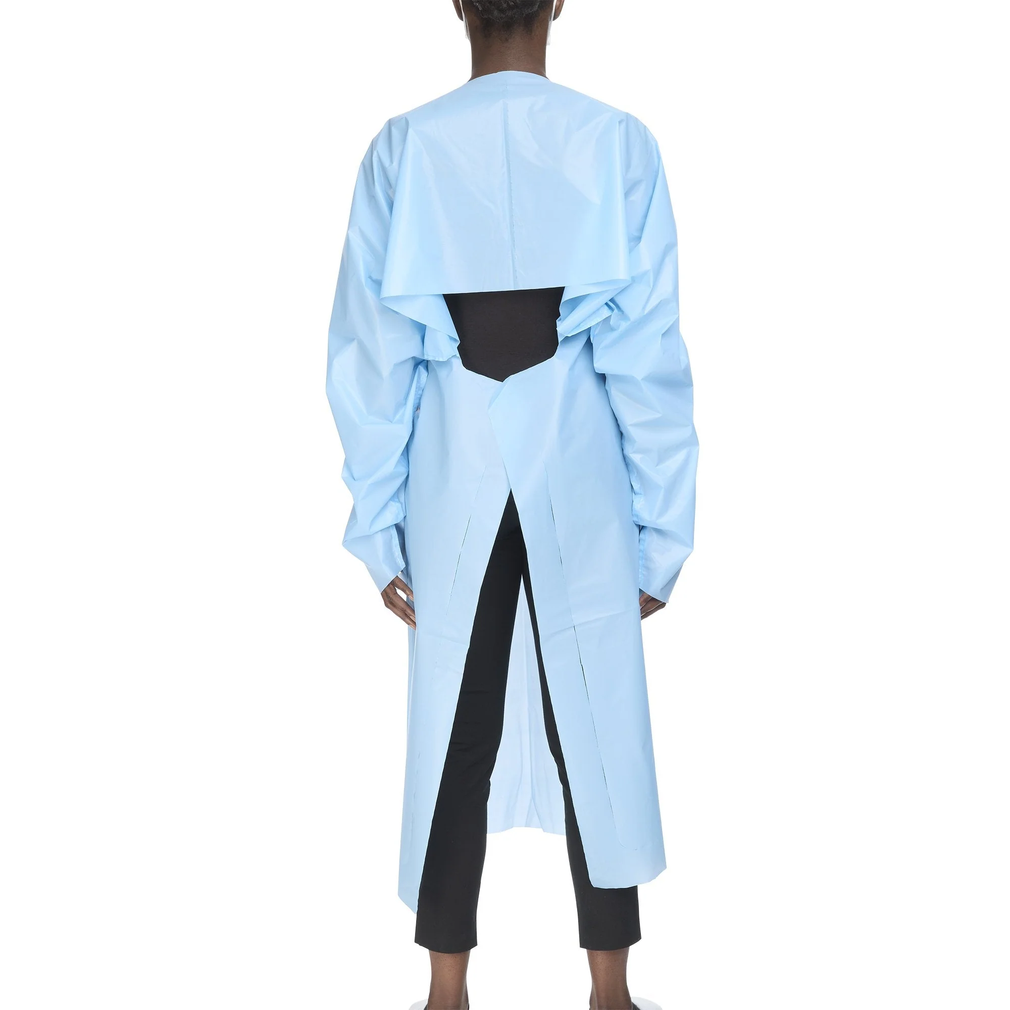 McKesson Brand McKesson Open Back Over-the-Head Protective Procedure Gown, Universal, Blue (75/CS) - Image 2