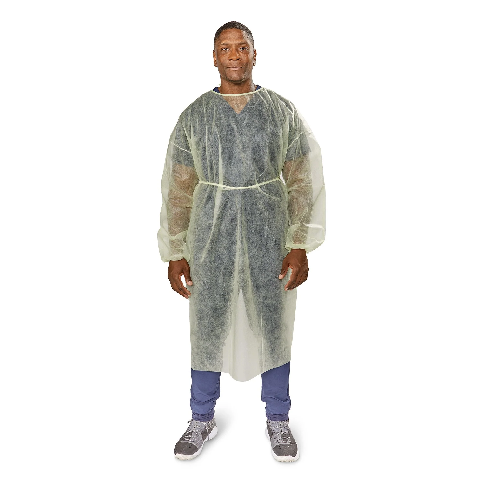 McKesson Brand McKesson Nonrated Isolation Gowns, Yellow, One Size Fits Most (100/CS)