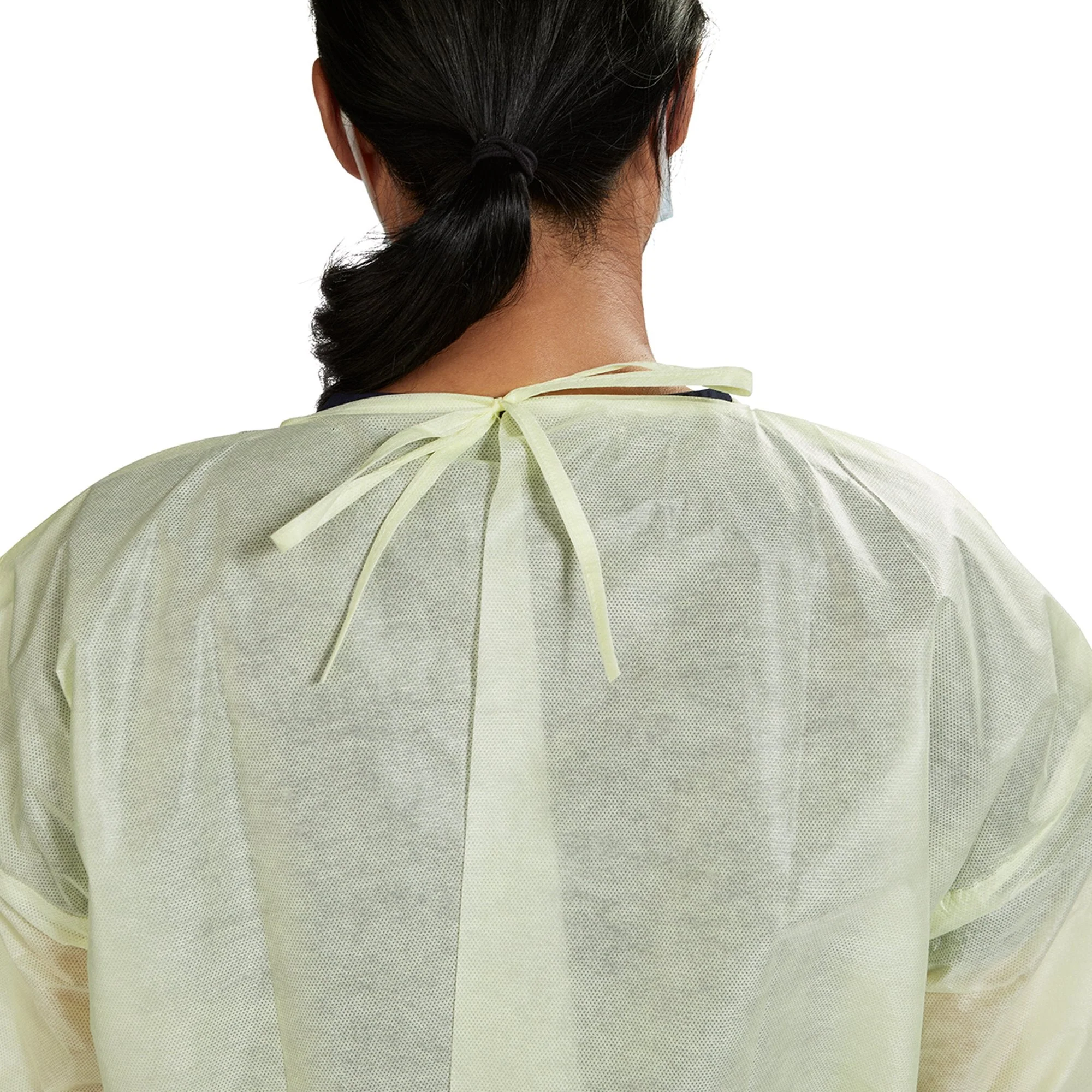McKesson Brand McKesson AAMI Level 2 Isolation Gown, Tie Neck Style, Extra Large, Yellow (100/CS) - Image 3