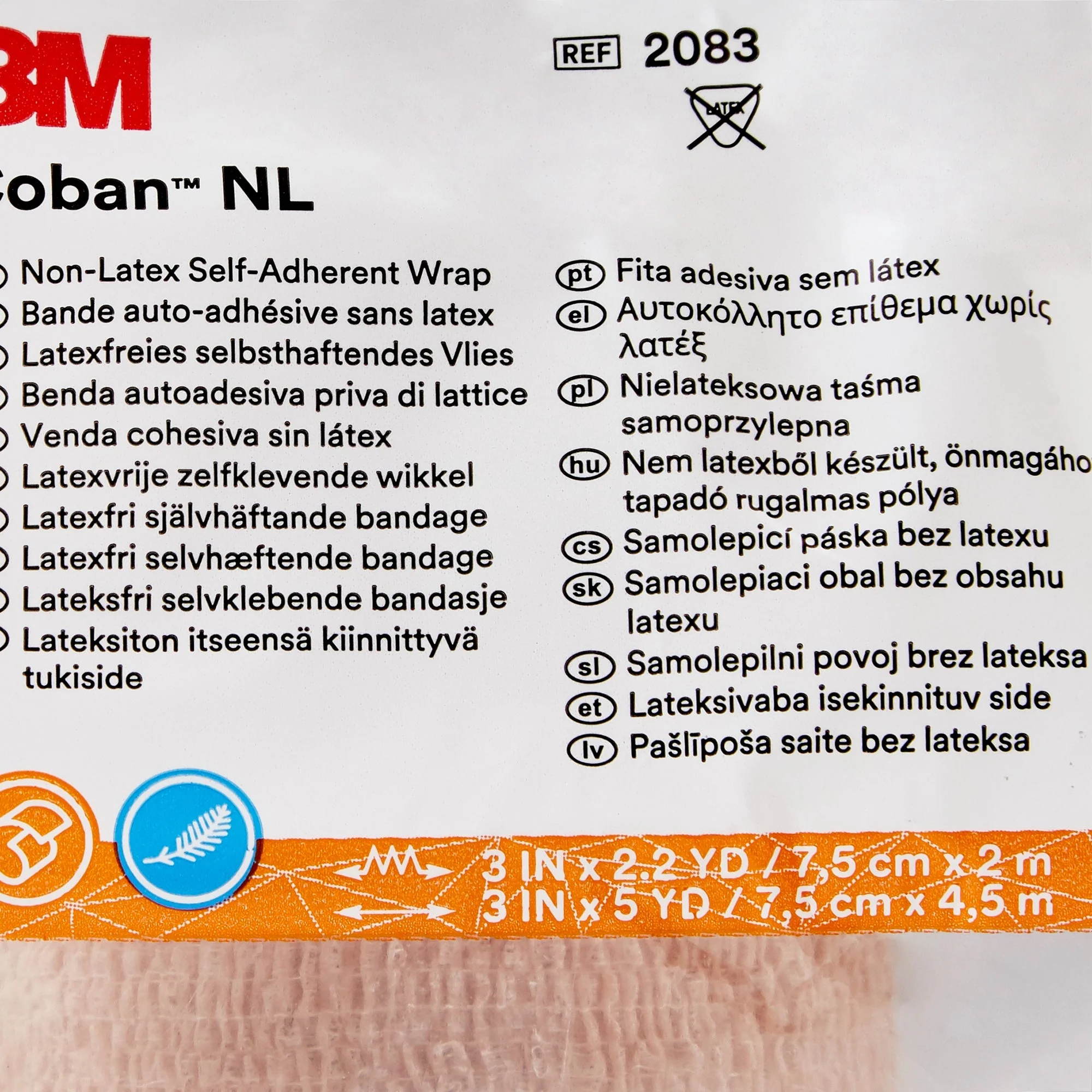Solventum Corporation 3M Coban LF Self-adherent Closure Cohesive Bandage, 3 Inch x 5 Yard, Tan (24/CS) - Image 5