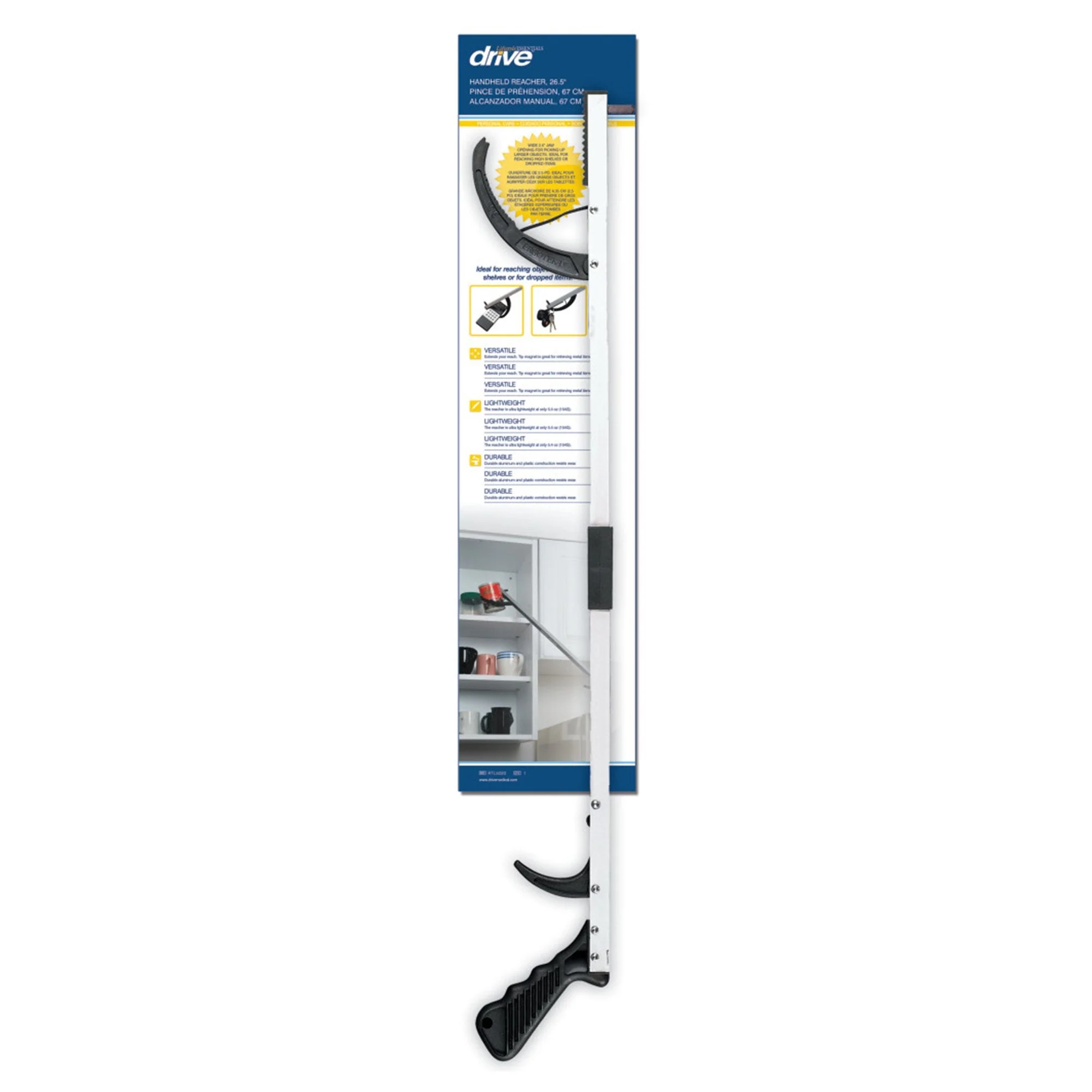 Drive DeVilbiss Healthcare drive Reaching Aid, Lightweight Grabber Reacher, 26 Inches (6/CS)
