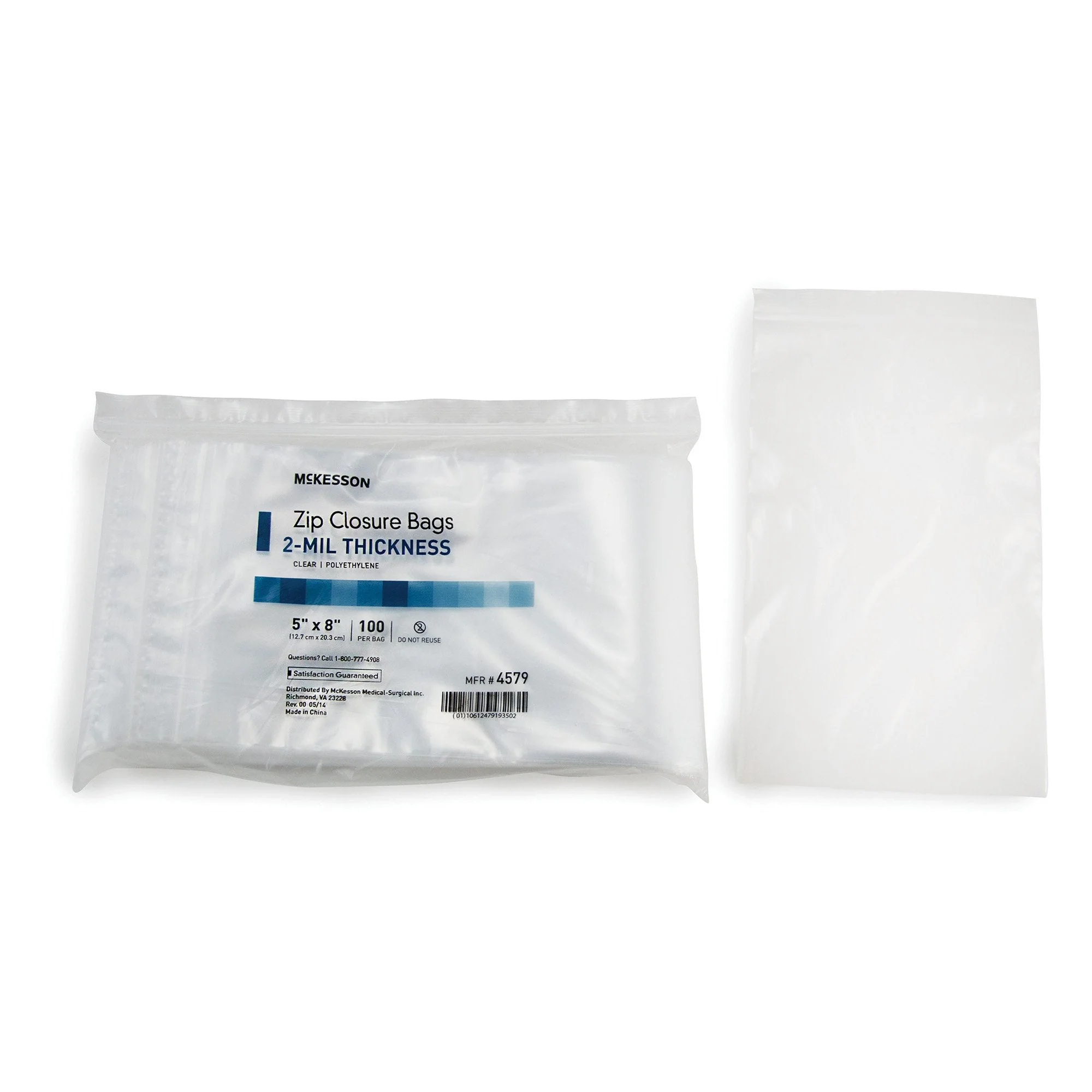 McKesson Brand McKesson Zip Closure Bag, 5 x 8 Inch (40/CS) - Image 4