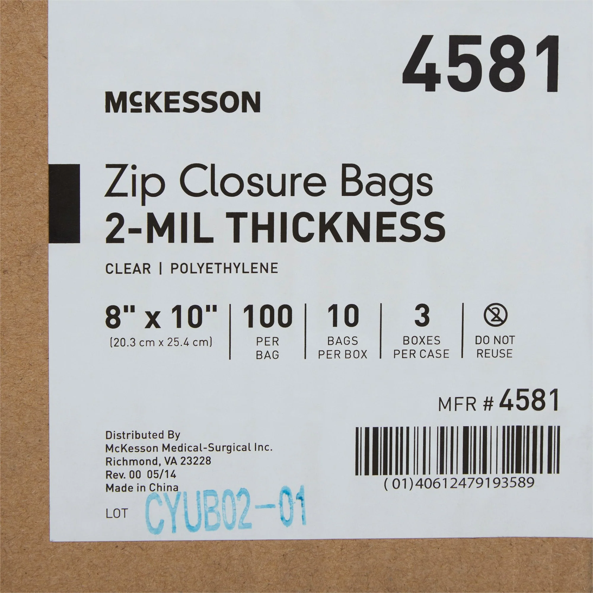 McKesson Brand McKesson Zip Closure Bag, 8 X 10 Inches (30/CS) - Image 6