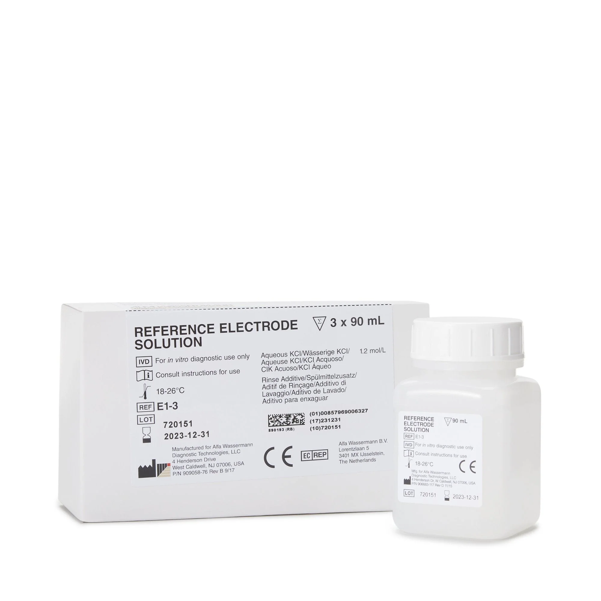 Alfa Wassermann Starlyte II Reference Electrode Solution for use with the Starlyte Analyzer