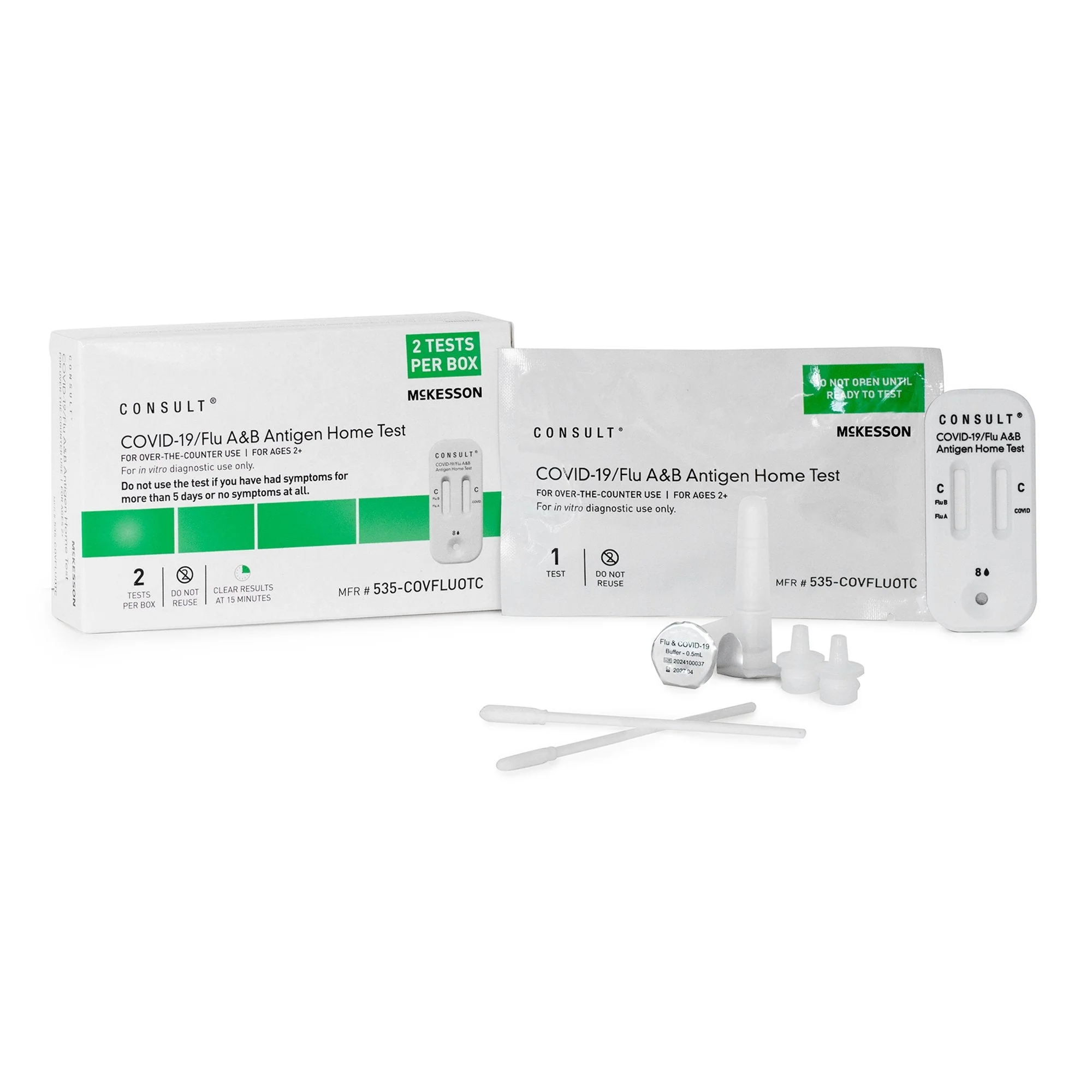 McKesson Brand McKesson Consult COVID-19/Flu A & B Antigen Home Test (300/CS)