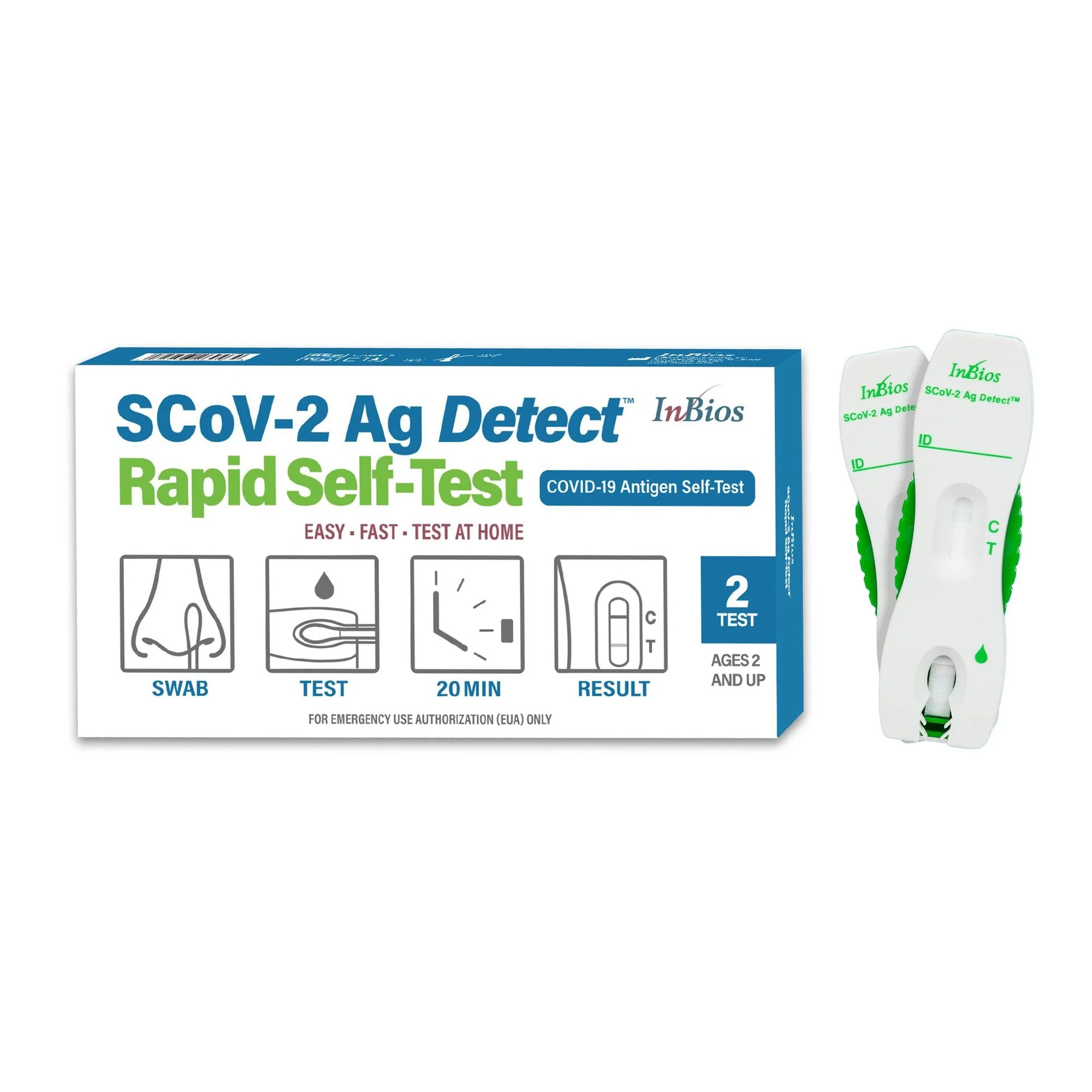 Respiratory Test Kit SCoV-2 Ag Detect SCoV-2 Ag Detect Rapid Self-Test 2 Tests
