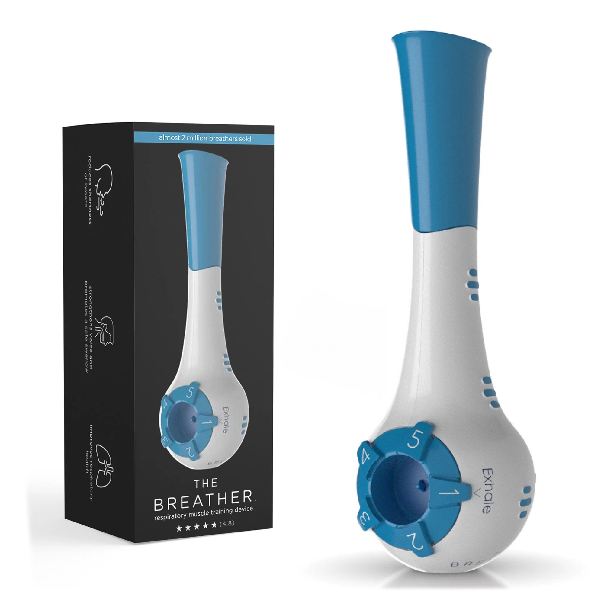 PN Medical The Breather Respiratory Exerciser, Blue (120/CS)