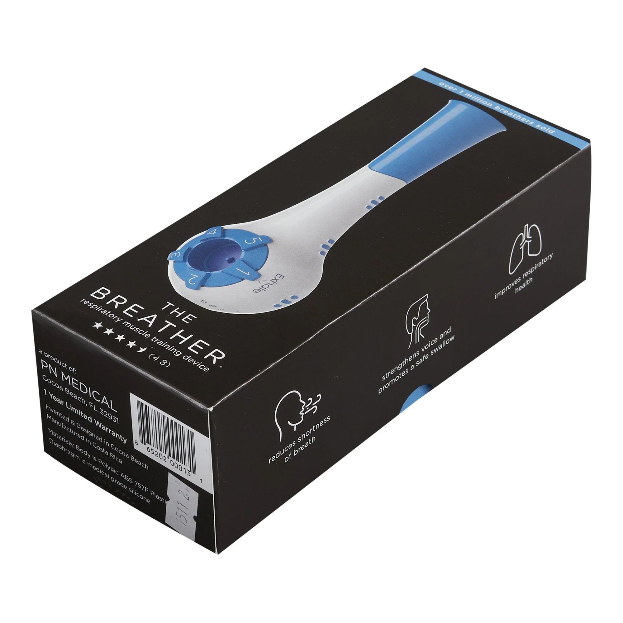 PN Medical The Breather Respiratory Exerciser, Blue (120/CS) - Image 3