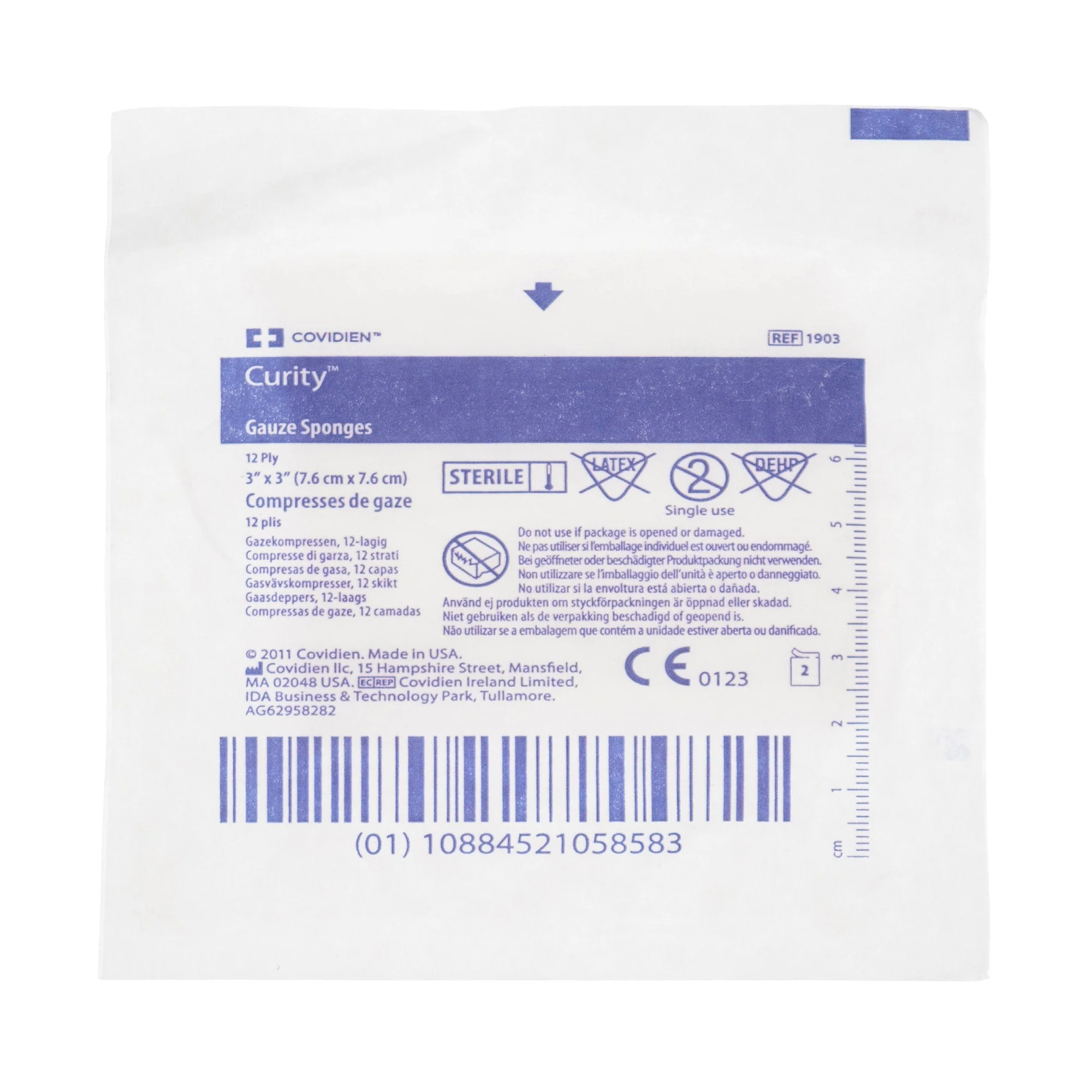 Cardinal Curity Sterile USP Type VII Gauze Sponge, 3 x 3 Inch, 12-Ply (1200/CS)