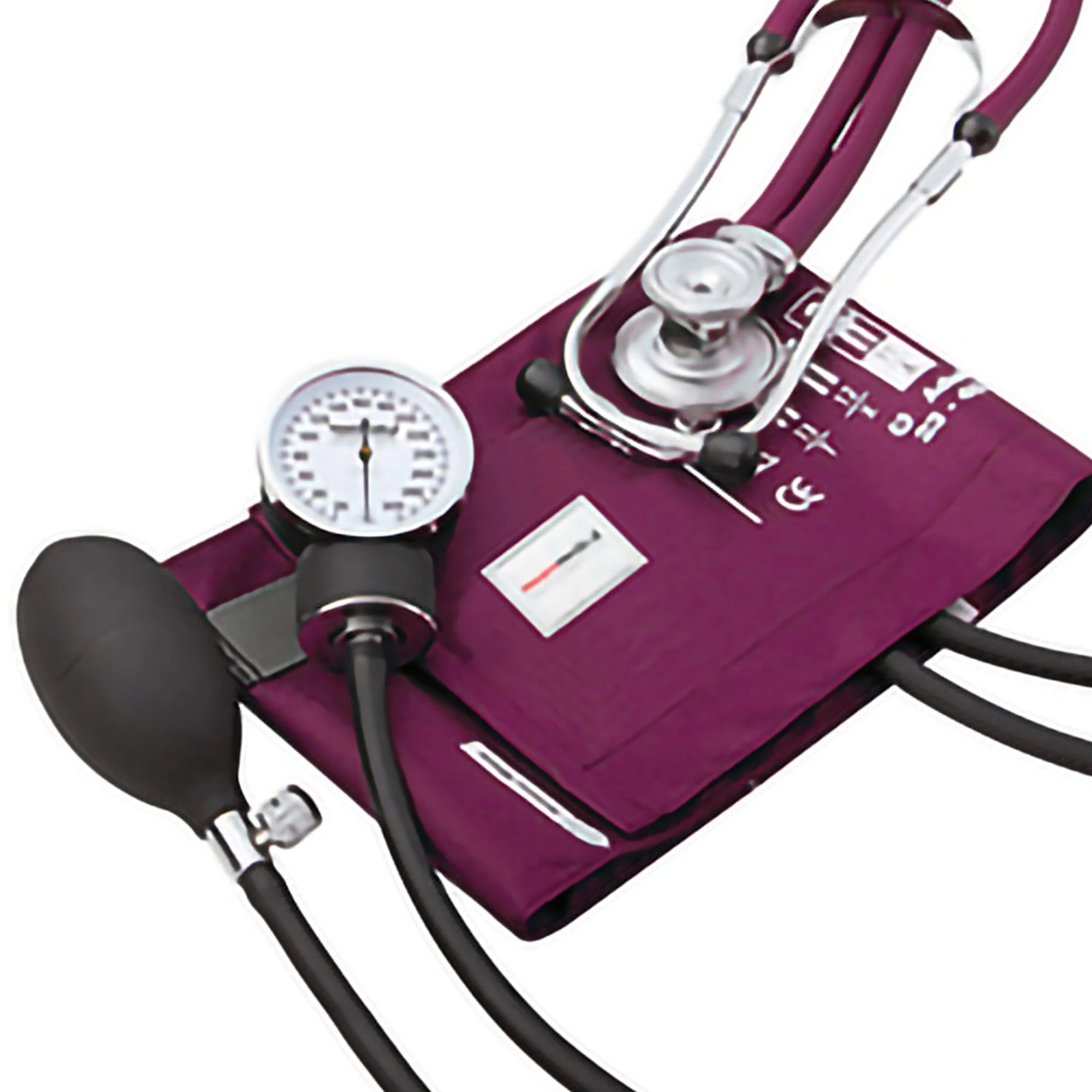 McKesson Brand McKesson Premium Reusable Pocket Aneroid and Stethoscope Combo Set, Magenta (12/CS)