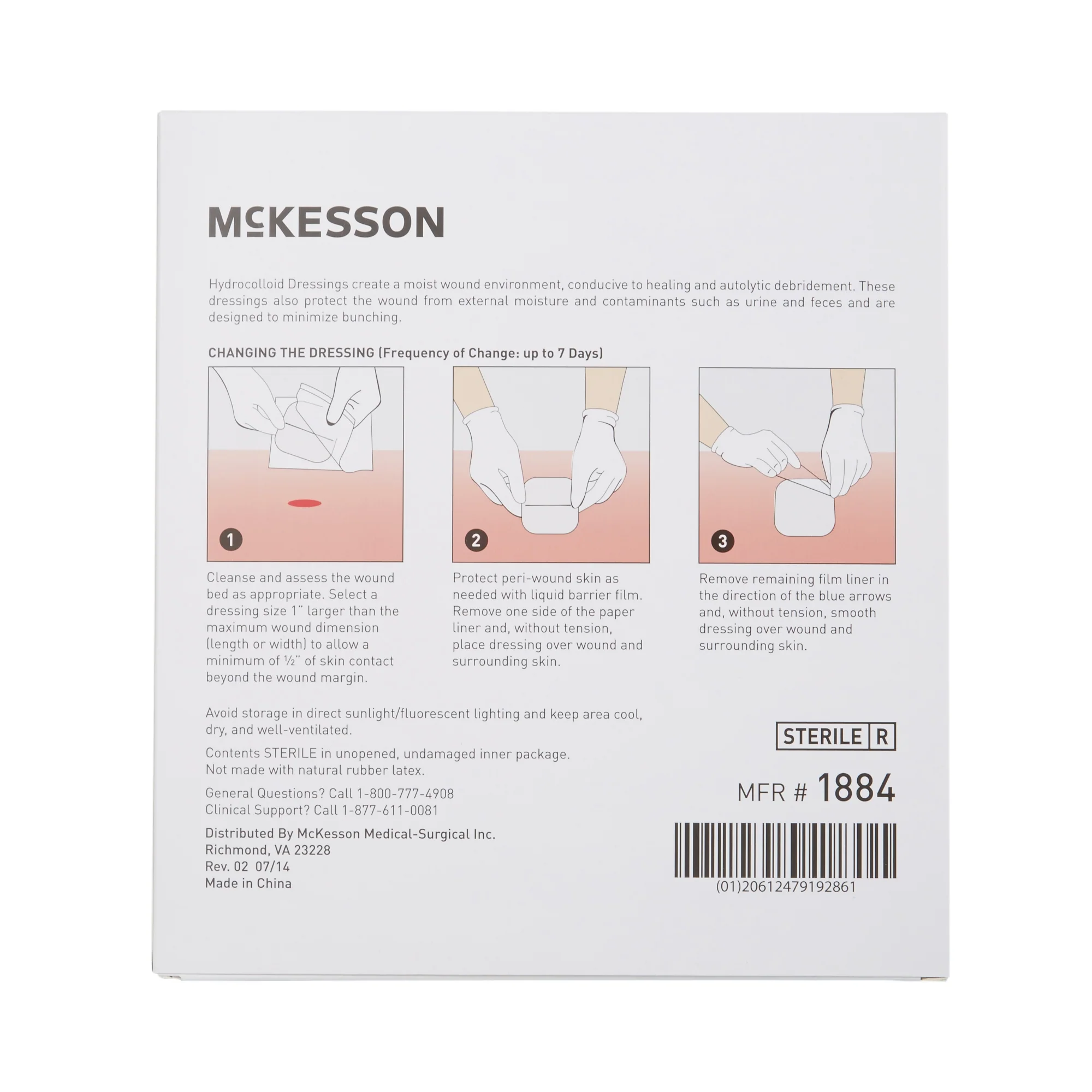 McKesson Brand McKesson Hydrocolloid Dressing, 6 x 6 Inch (200/CS) - Image 4
