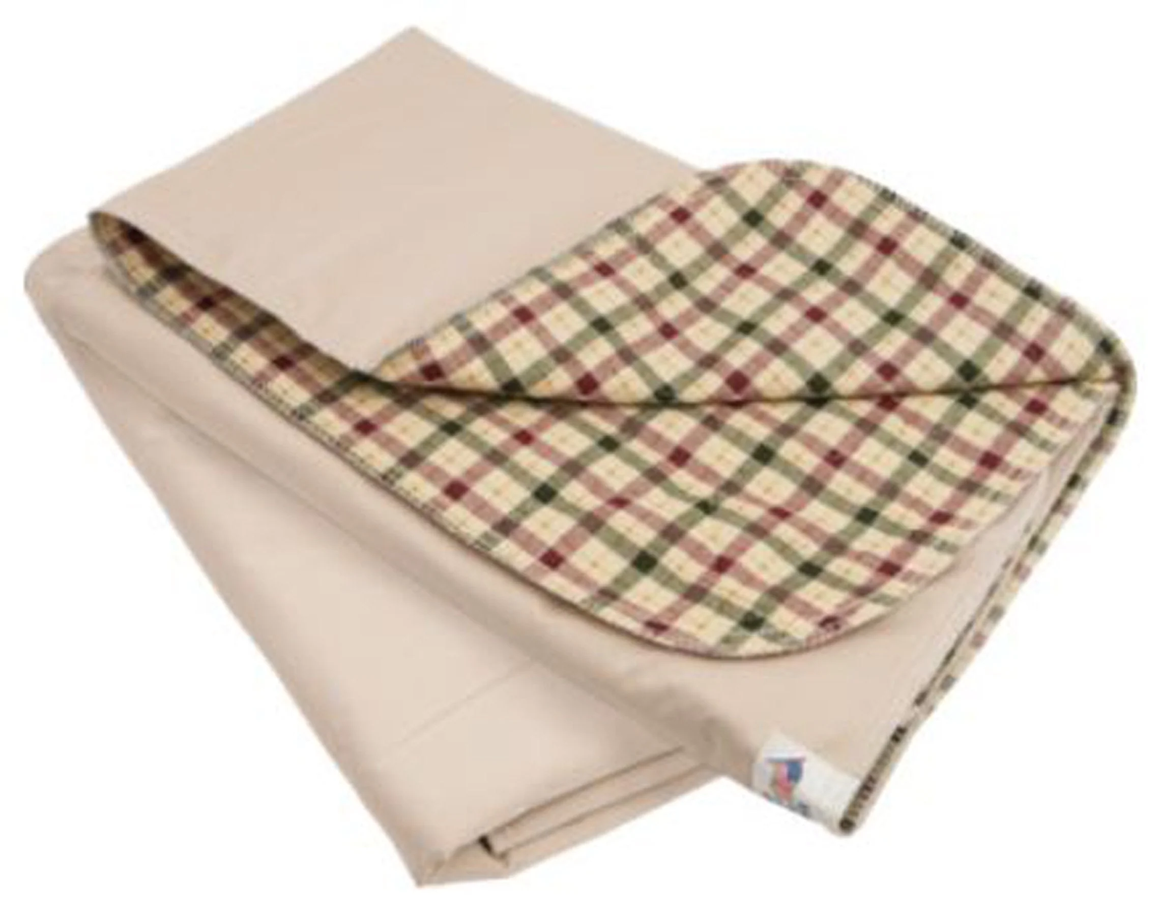 Beck's Classic Beck's Classic Reusable Underpad, Autumn Beige Plaid, Heavy Absorbency, 34 x 36" (12/DZ)