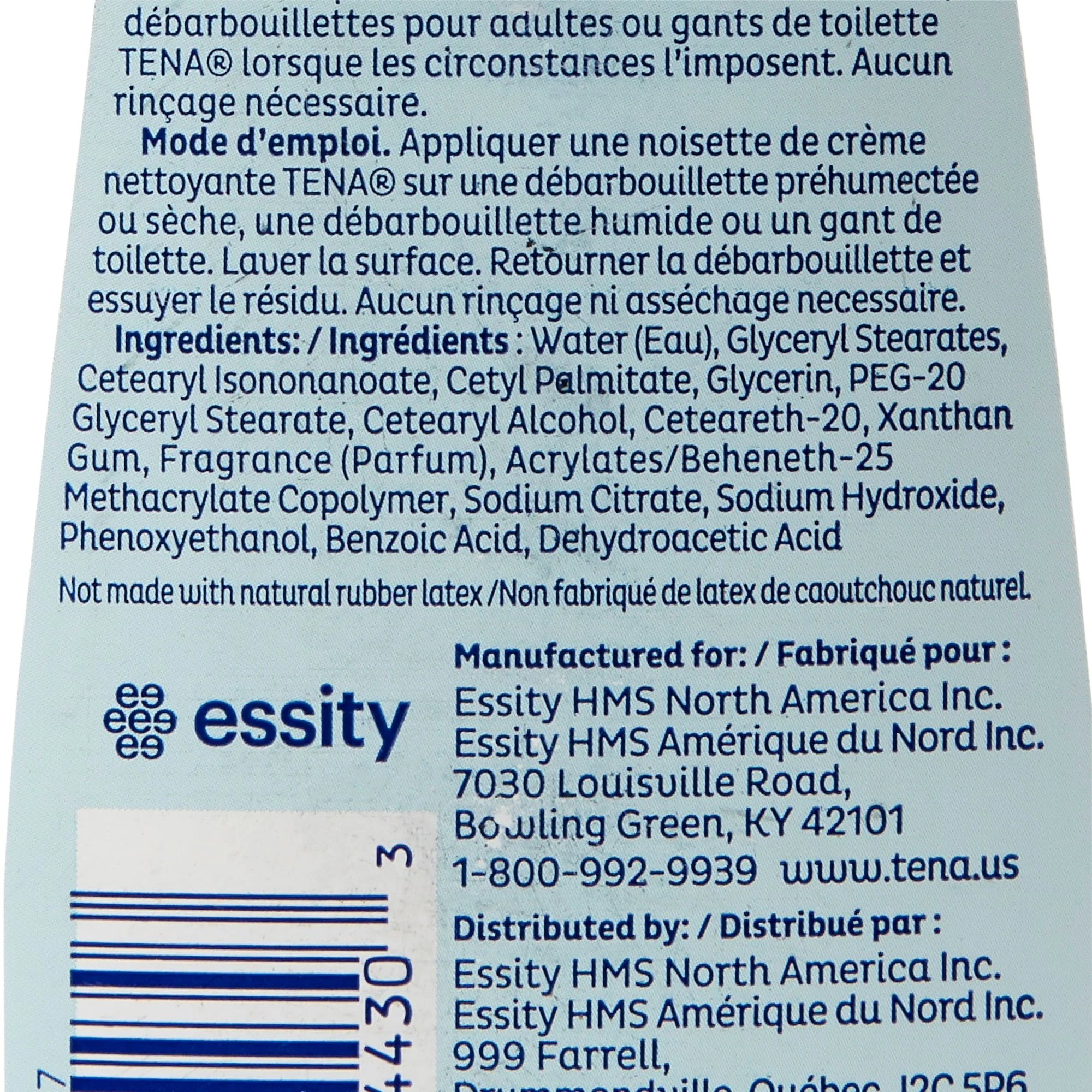 Essity HMS North America Inc Tena Body Wash Cleansing Cream, Alcohol-Free, Three-in-One formula (10/CS) - Image 3