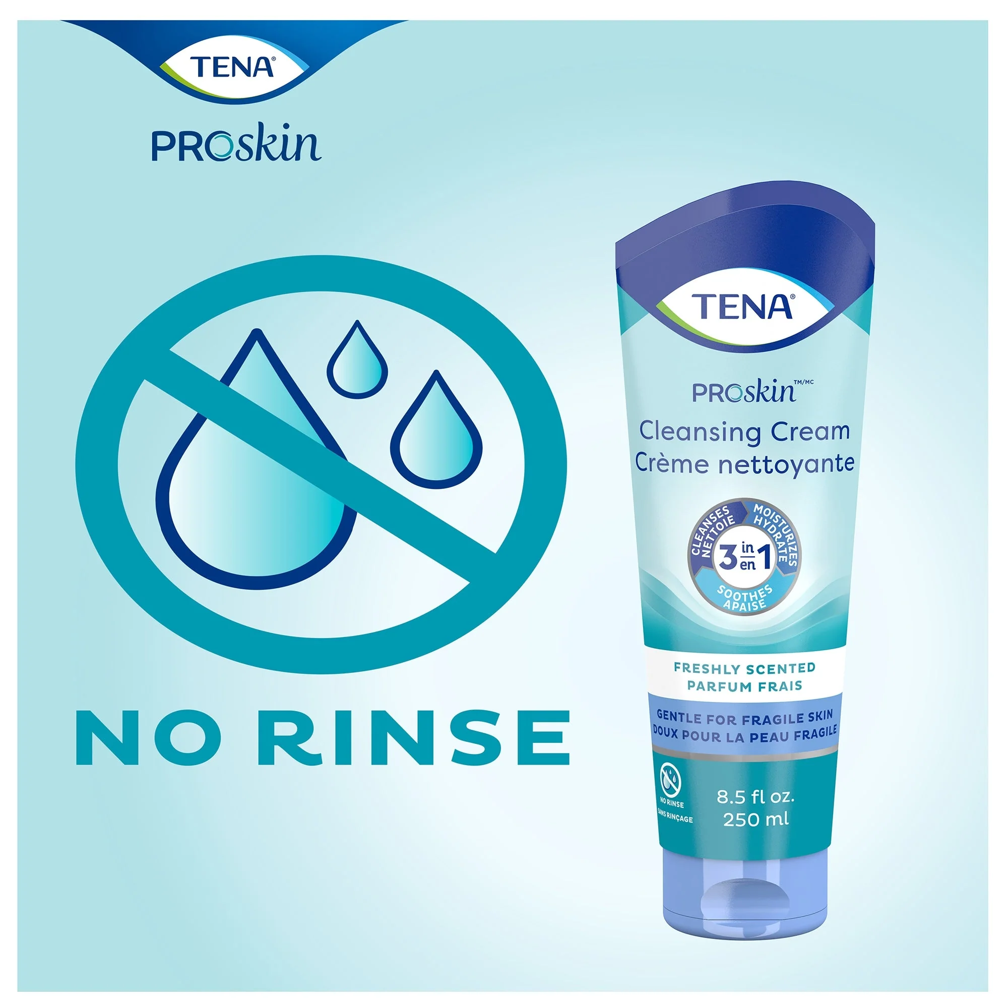 Essity HMS North America Inc Tena Body Wash Cleansing Cream, Alcohol-Free, White, 3-in-1 Formula, 8.5 ounces (10/CS) - Image 6