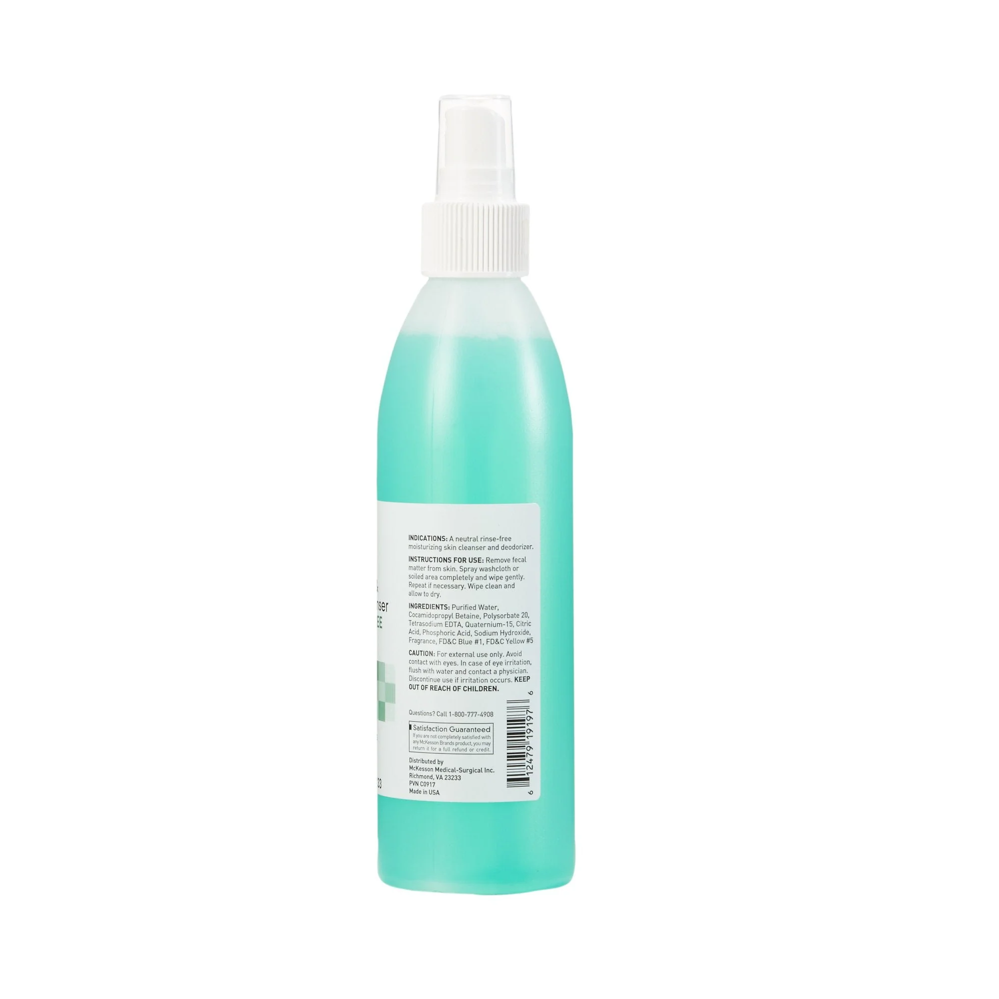 McKesson Brand McKesson Rinse-Free Perineal Wash, Herbal Scent, 8-ounce Pump Bottle (48/CS) - Image 2