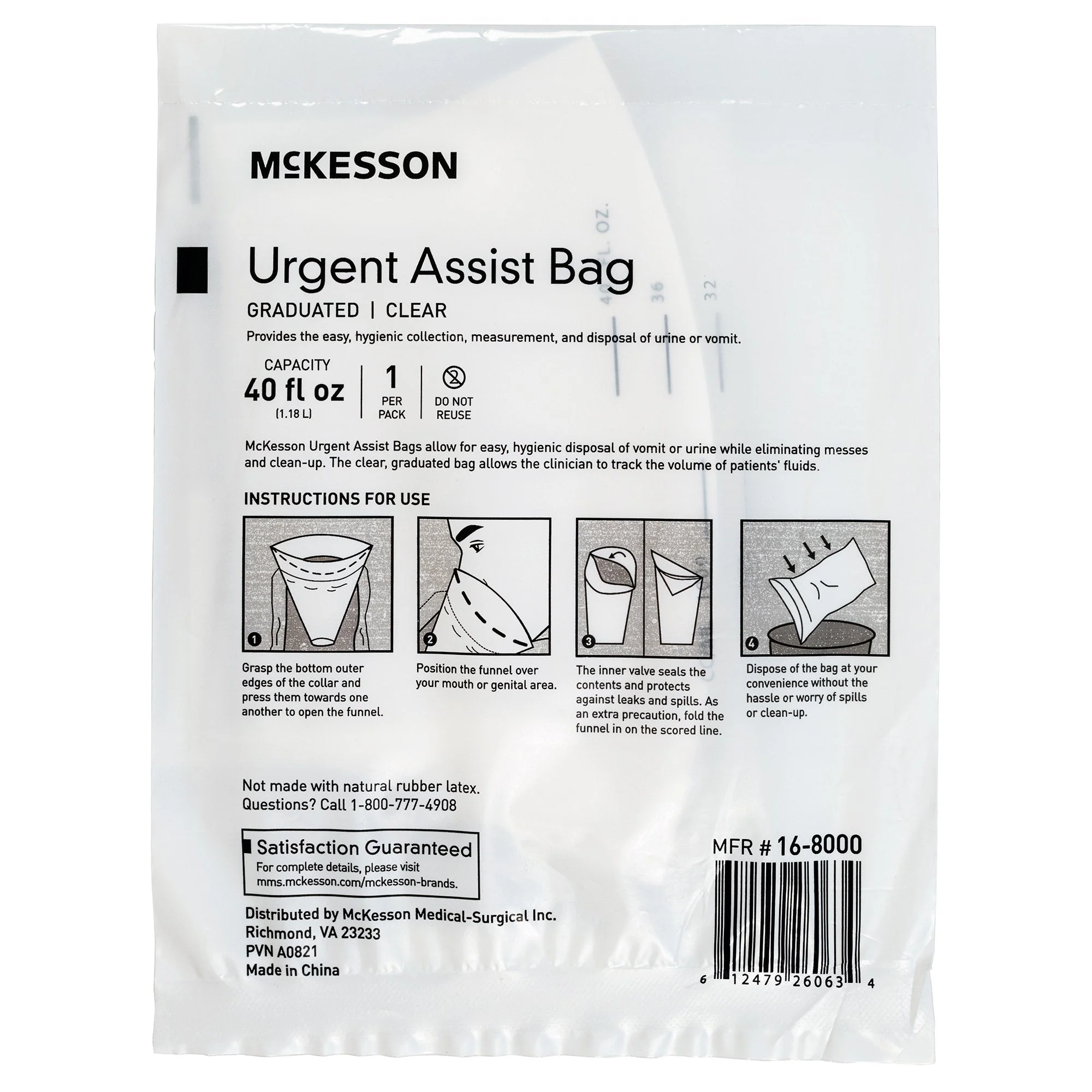 McKesson Brand McKesson Urgent Assist/Emesis Bag, Clear (240/CS) - Image 2