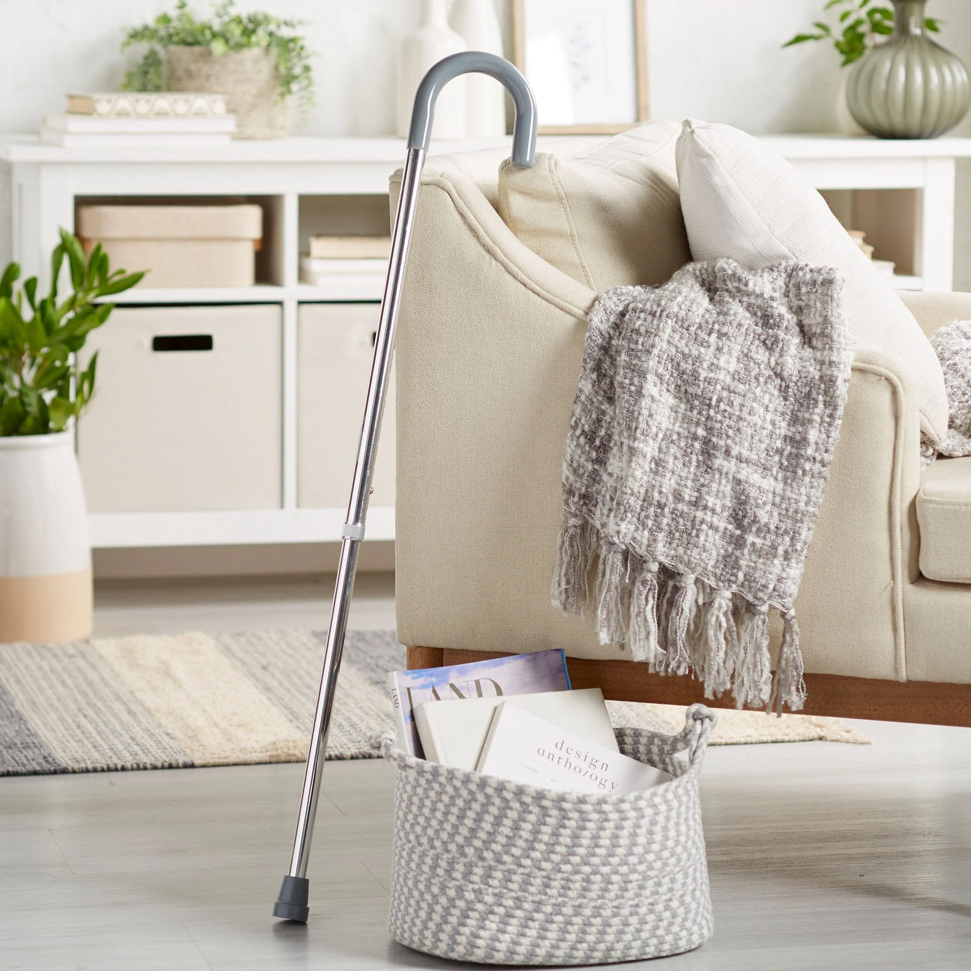 McKesson Brand McKesson Round Handle Walking Cane, Aluminum, 29-3/4 – 38-3/4 Inch Height (6/CS) - Image 4