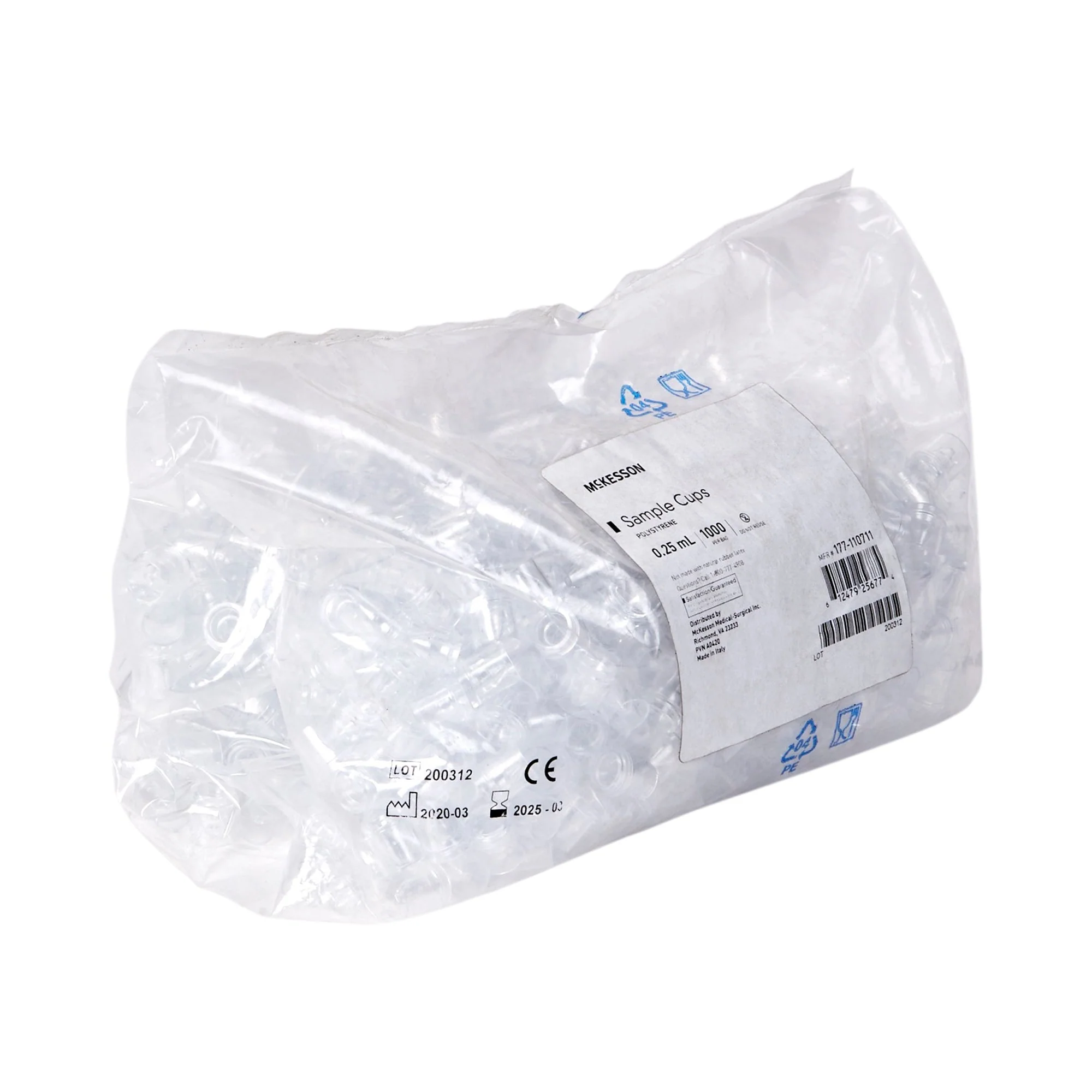McKesson Brand McKesson Polystyrene Sample Cup, 0.25 mL (10000/CS) - Image 2