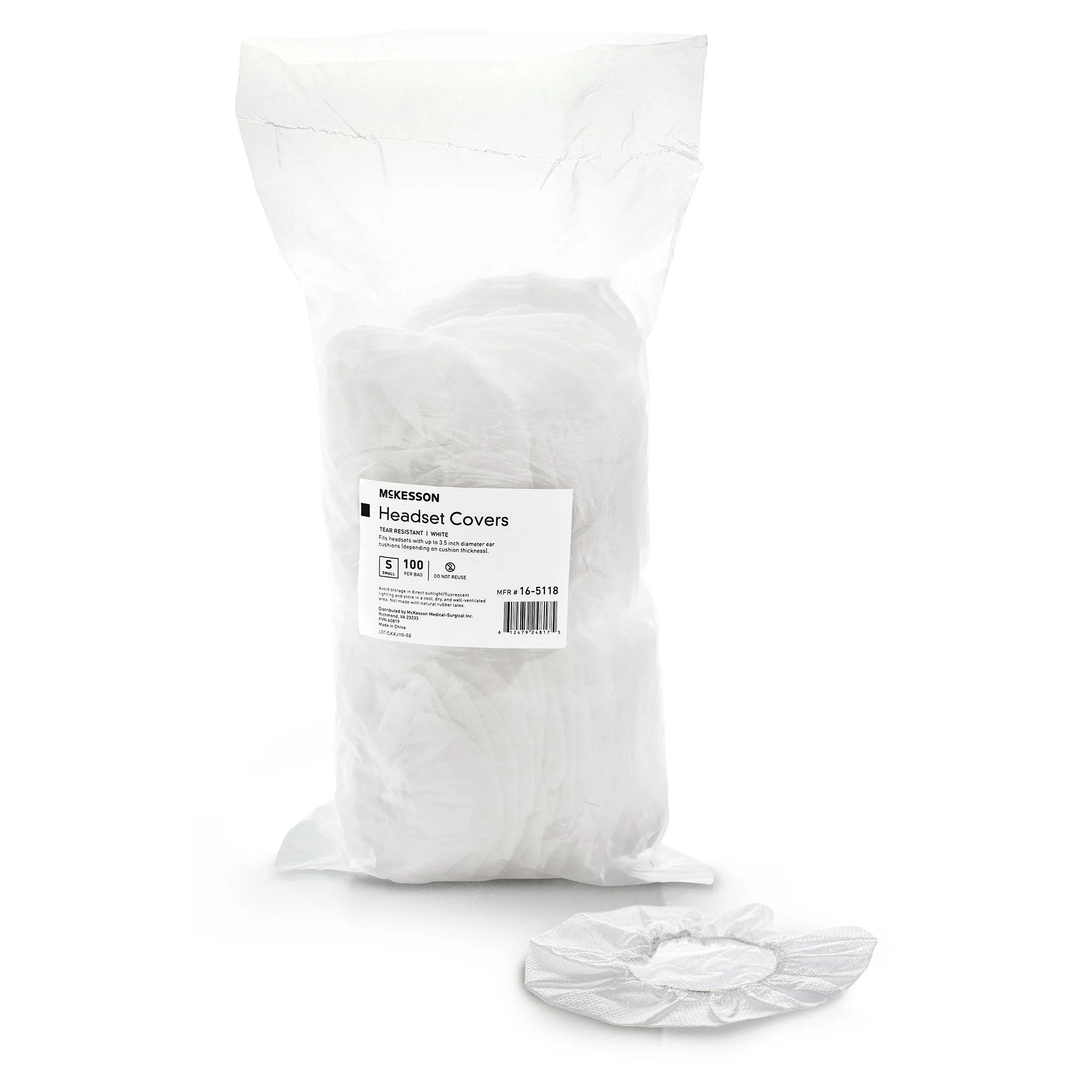 McKesson Brand McKesson Sanitary Headset Cover, Small, White (1000/CS)