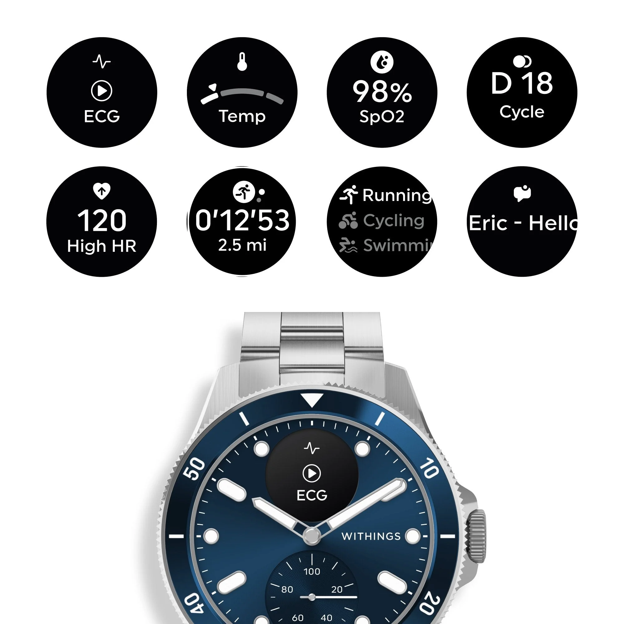 Withings Inc Withings ScanWatch Nova – Luxury Hybrid Smartwatch with Advanced Health Tracking - Image 5