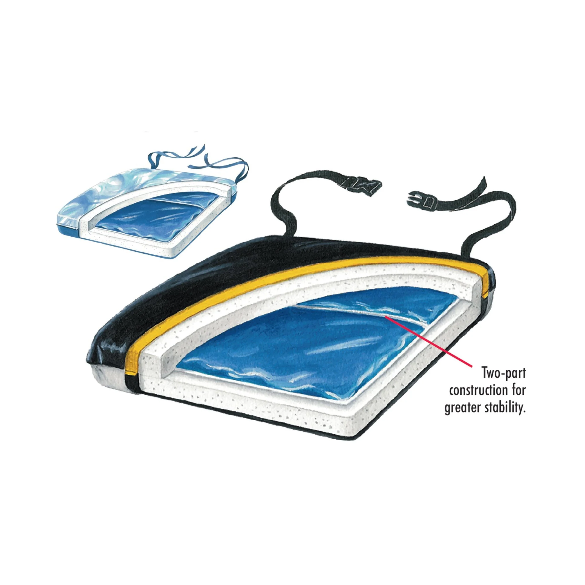 Skil-Care Skil-Care Econo-Gel Seat Cushion, 16 x 16 x 2 Inch
