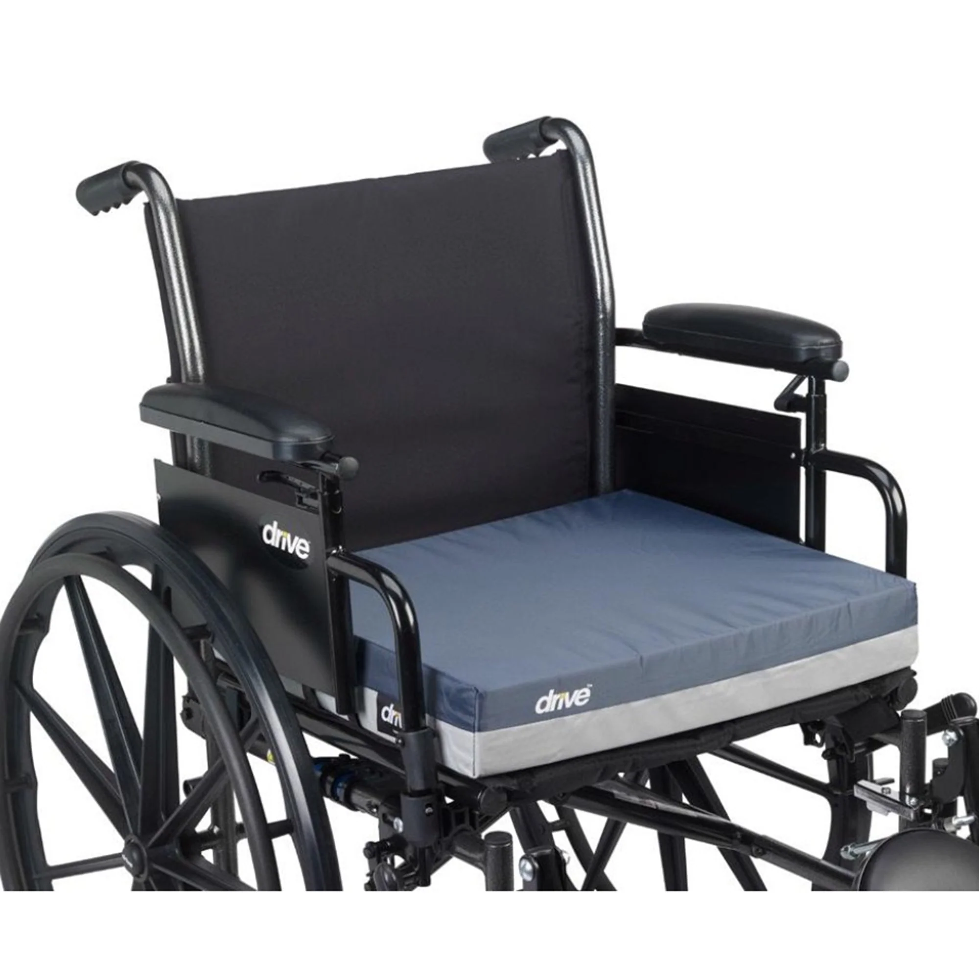 Drive DeVilbiss Healthcare Gel "E" Seat Cushion, 16 in. W x 16 in. D x 3 in. H, Gel / Foam, Blue - Image 3