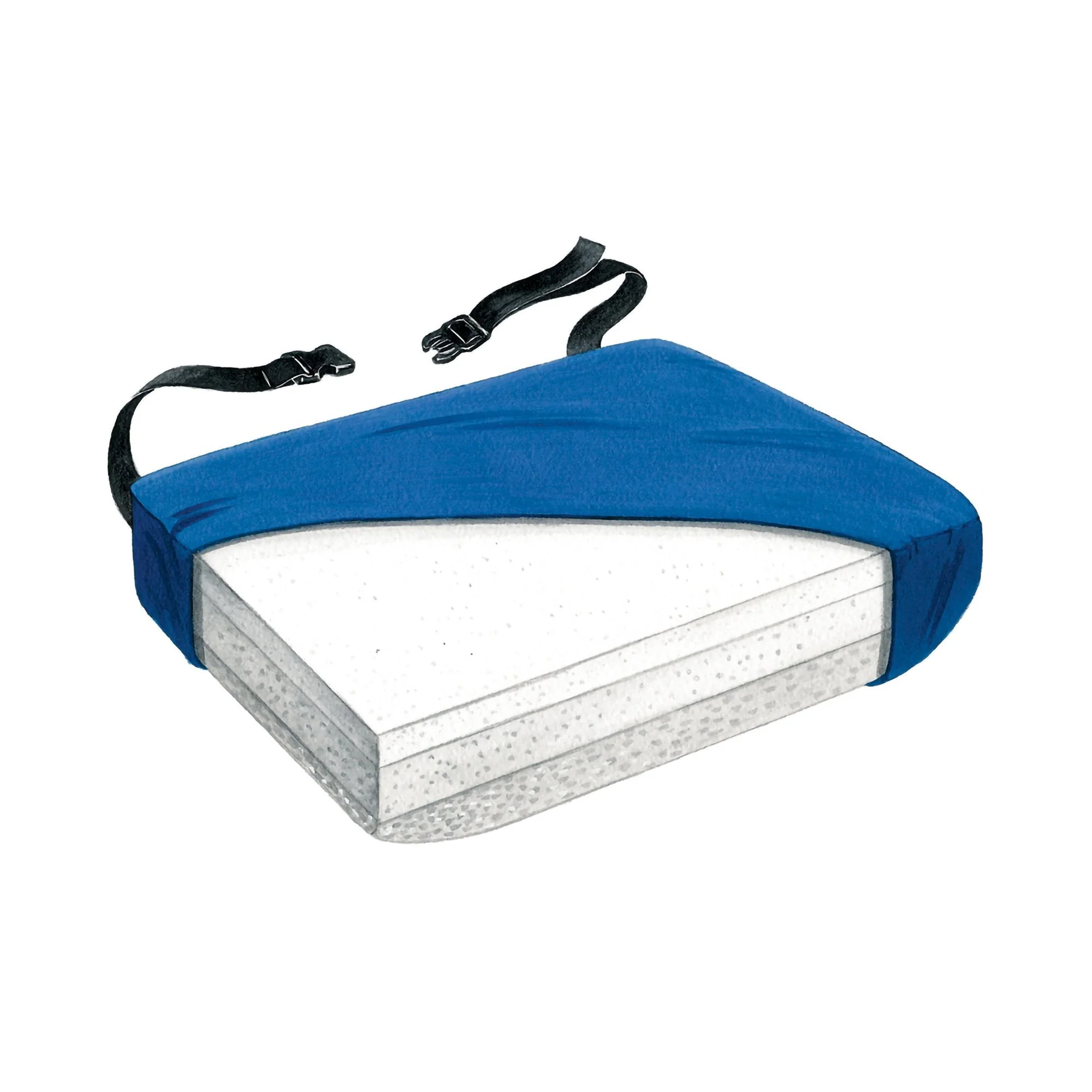 Skil-Care SkiL-Care Foam and Gel Bariatric Seat Cushion, 24 x 18 x 3 Inch, Blue