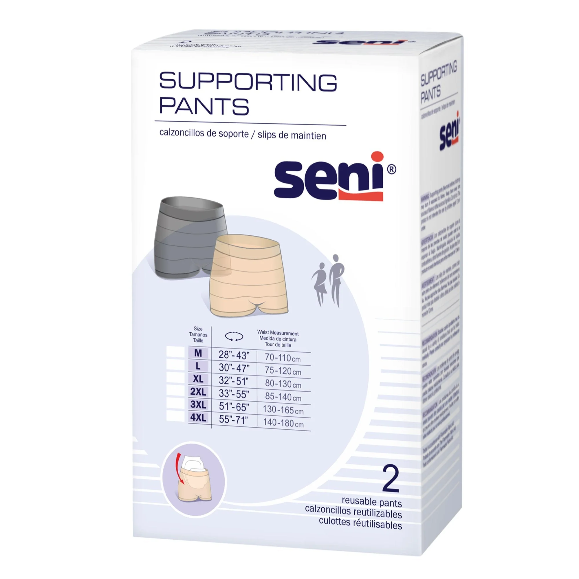 TZMO USA Inc Seni Pull On Boxer Style Knit Pant, 2X-Large, Unisex (16/CS)