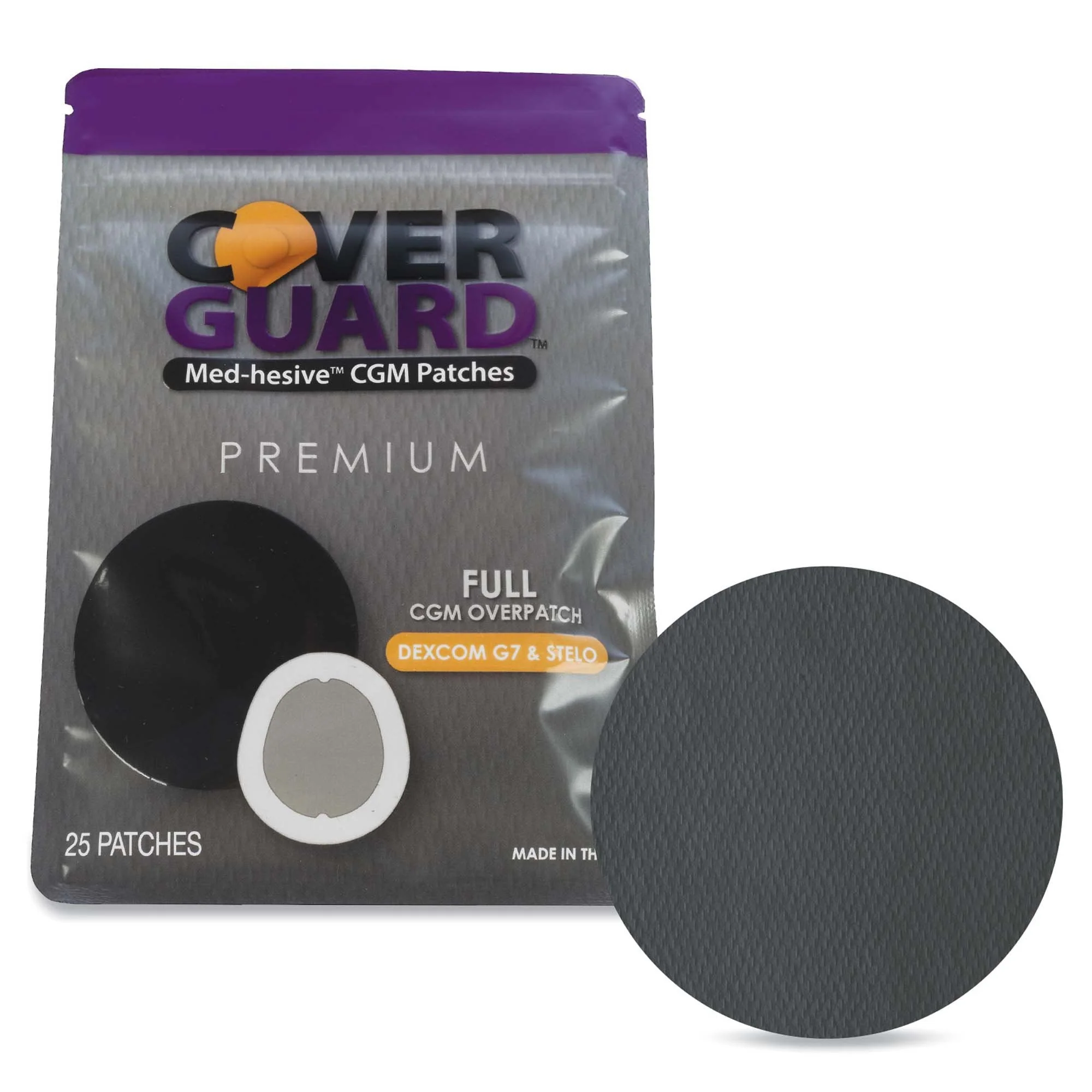Veridian Healthcare LLC Sensor Overpatch CoverGuard Black For Dexcom G7 Sensor (150/CS)