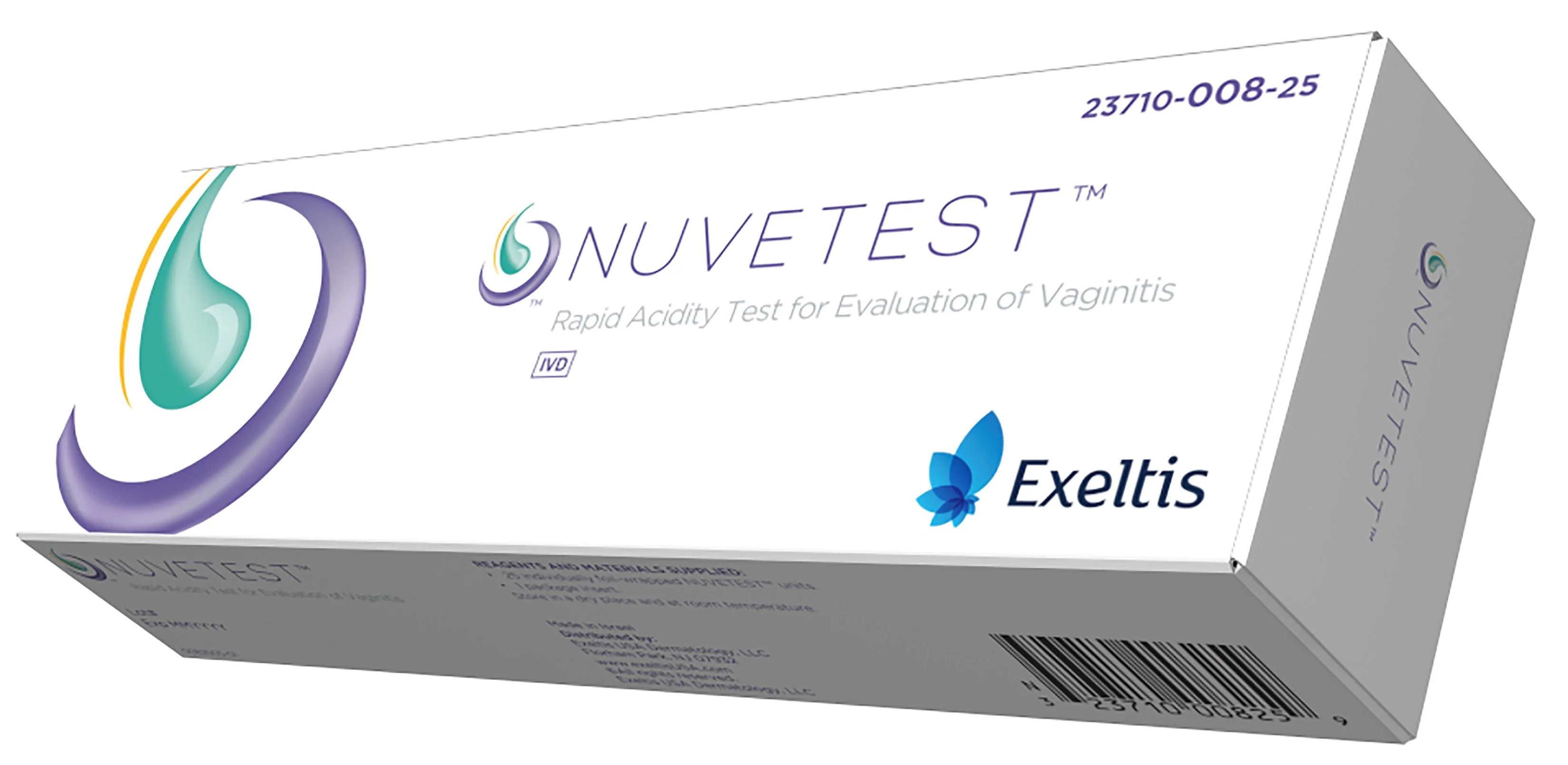Exeltis USA Inc NuveTest Bacterial Vaginosis/Trichomoniasis Rapid Acidity Sex Health Test Kit (600/CS)
