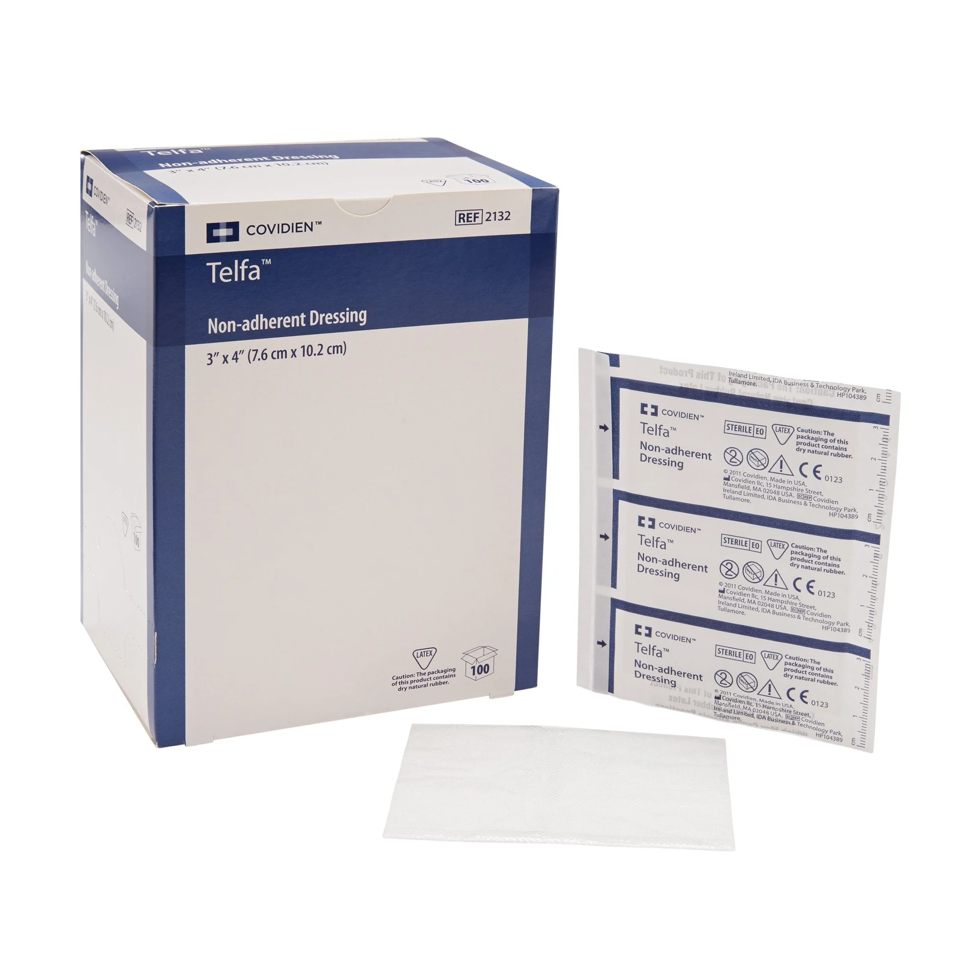 Cardinal Telfa Ouchless Nonadherent Dressing, 3 x 4 Inch (2400/CS)
