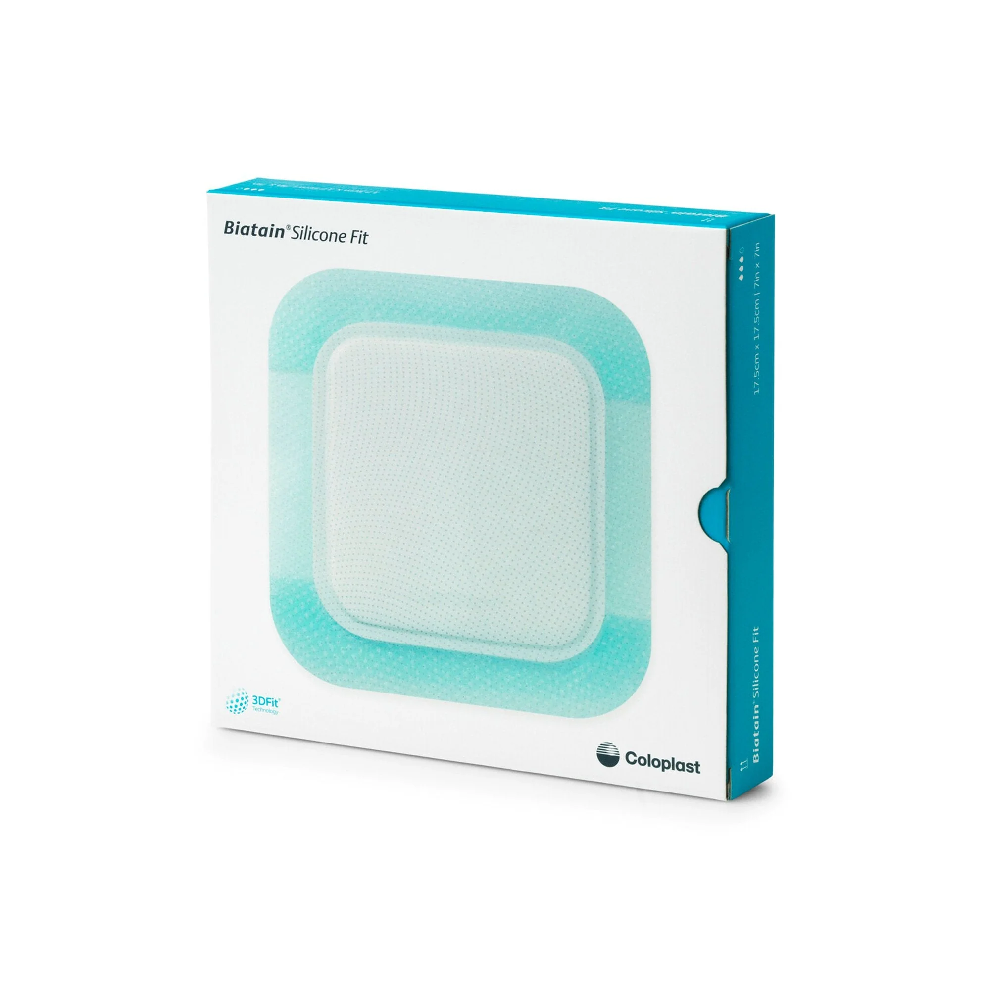 Coloplast Silicone Foam Dressing Biatain Silicone Fit 7 X 7 Inch With Border Film Backing Silicone Adhesive Square Sterile (5/BX) - Image 2