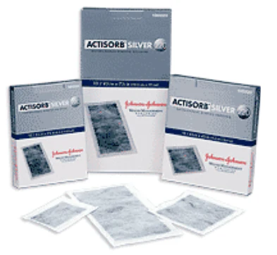 Silver Charcoal Dressing 3M Actisorb Silver 220 4-1/8 X 7-1/2 Inch Rectangle Sterile